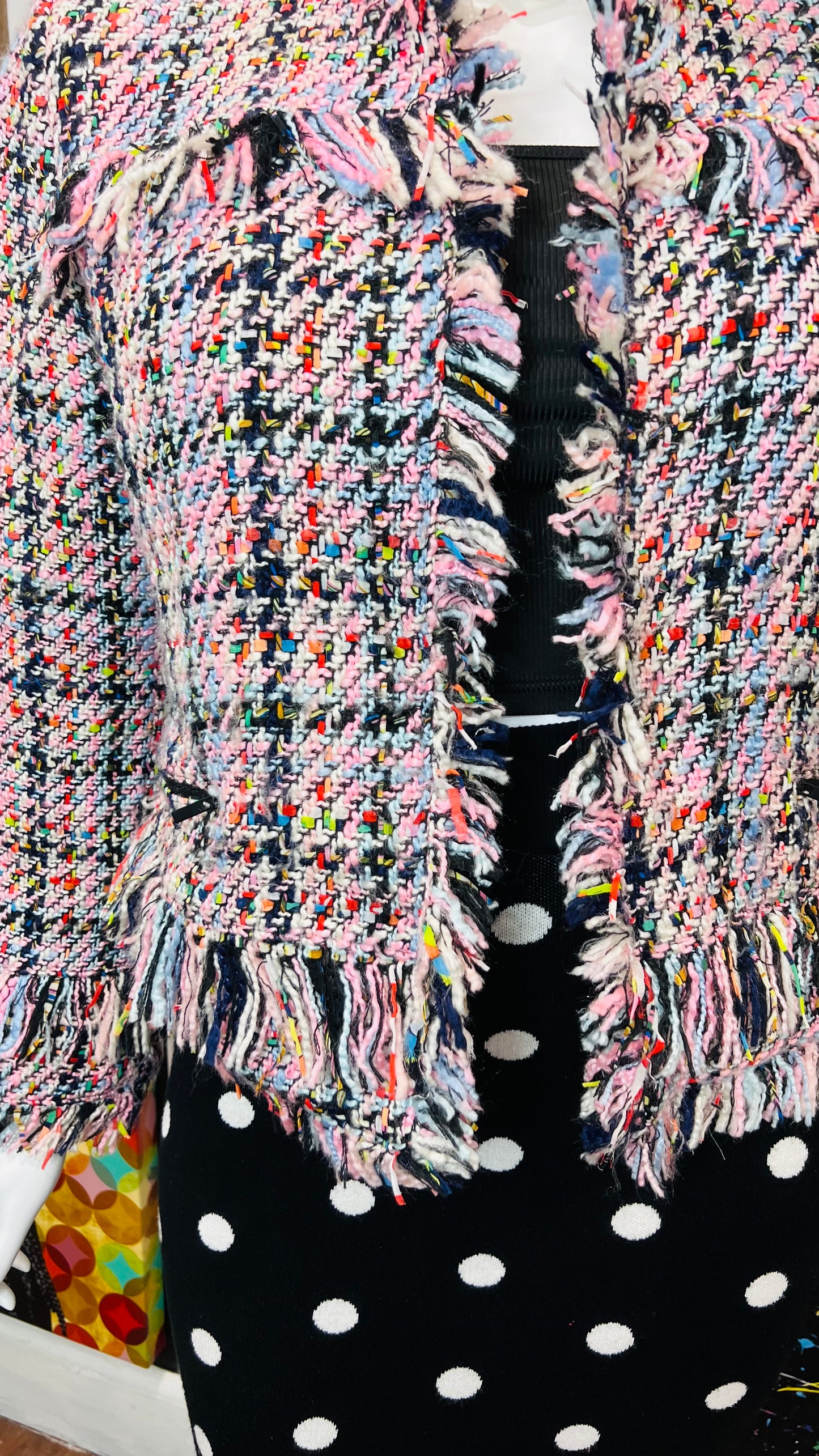 Tweed Multicolored Cropped Blazer (18)