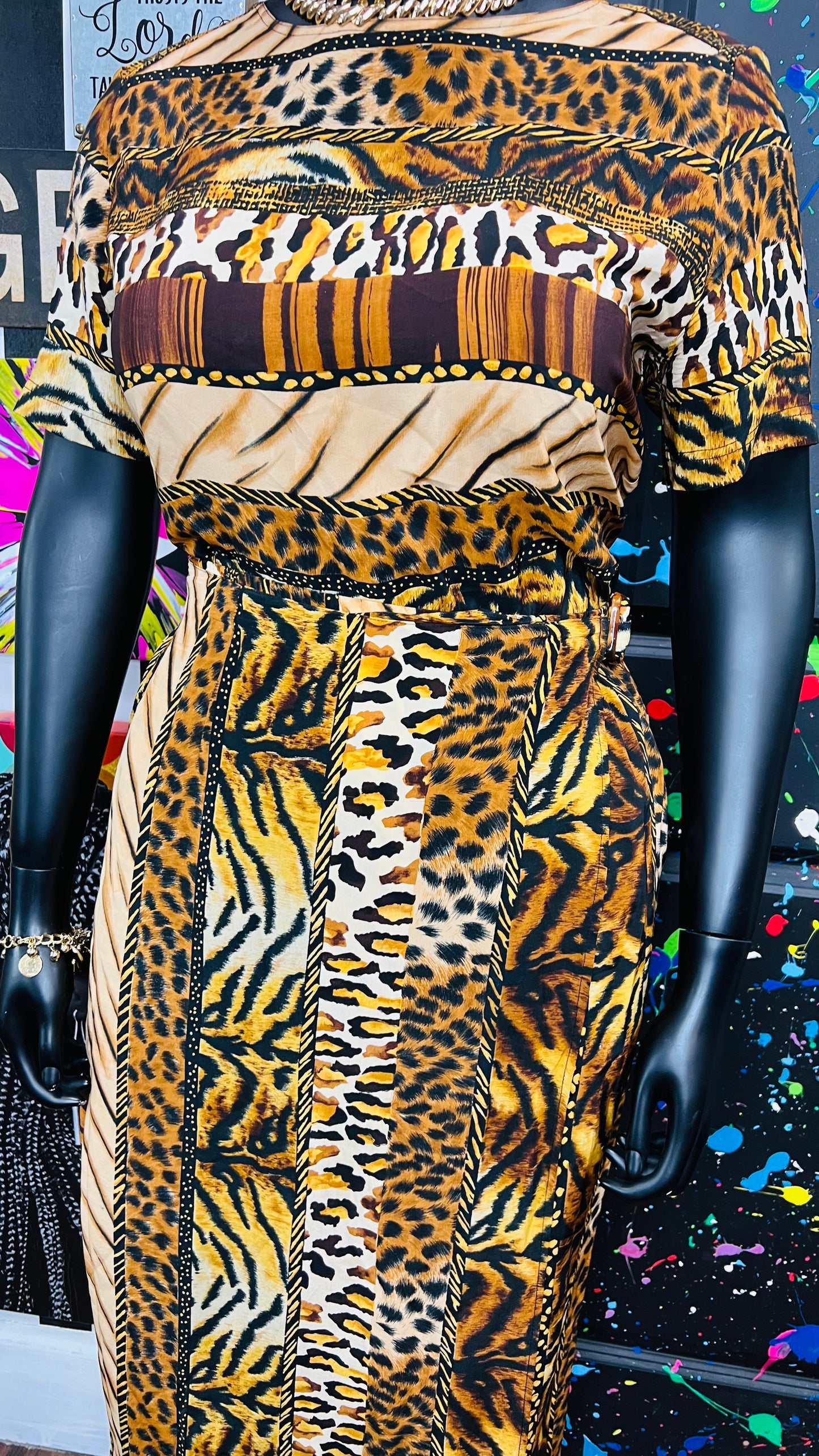 Vintage 100% Silk Diane Gilman Skirt Set (14)