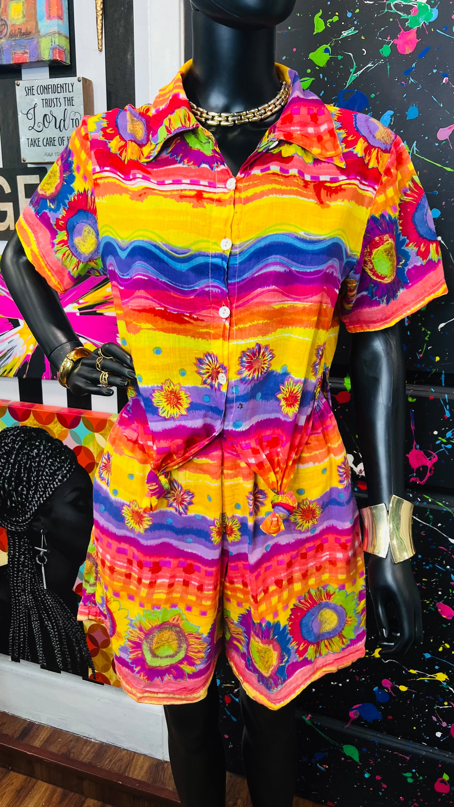 Vintage Rayon Beach Shorts Set (12)