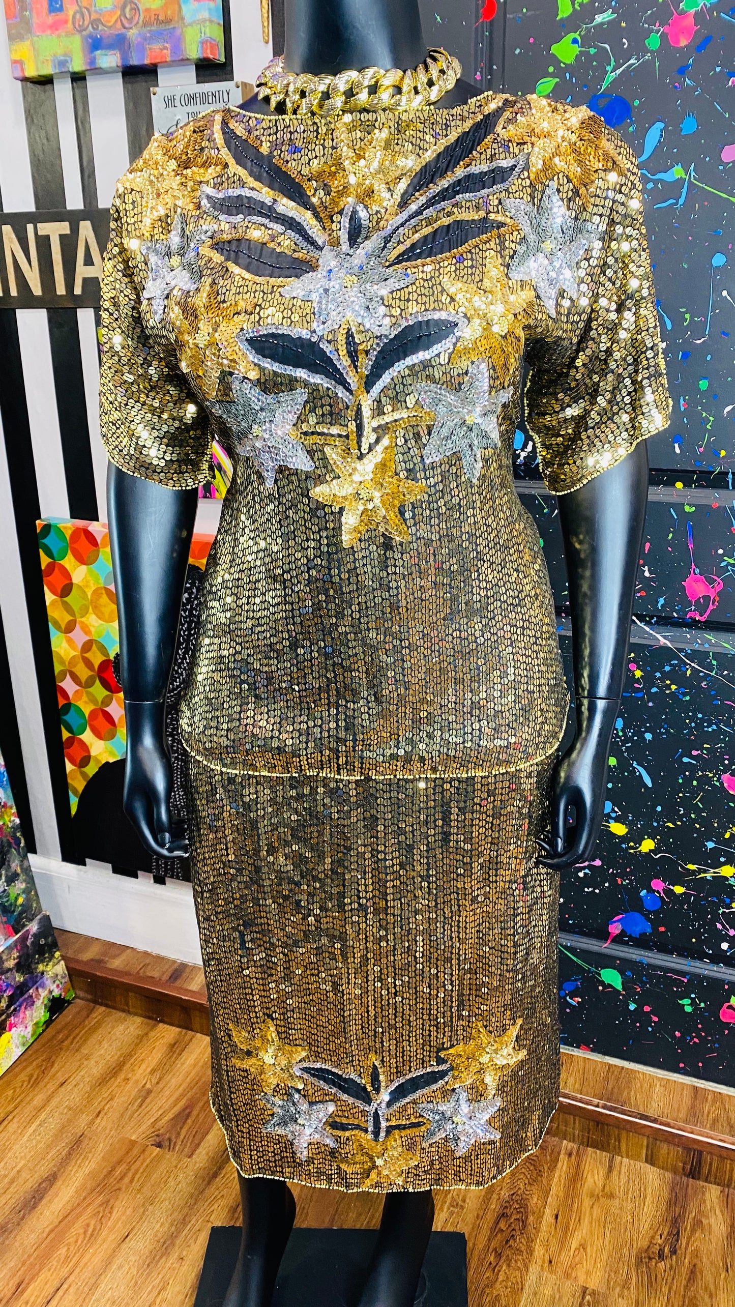 Vintage Sequin Skirt Set (18/20)