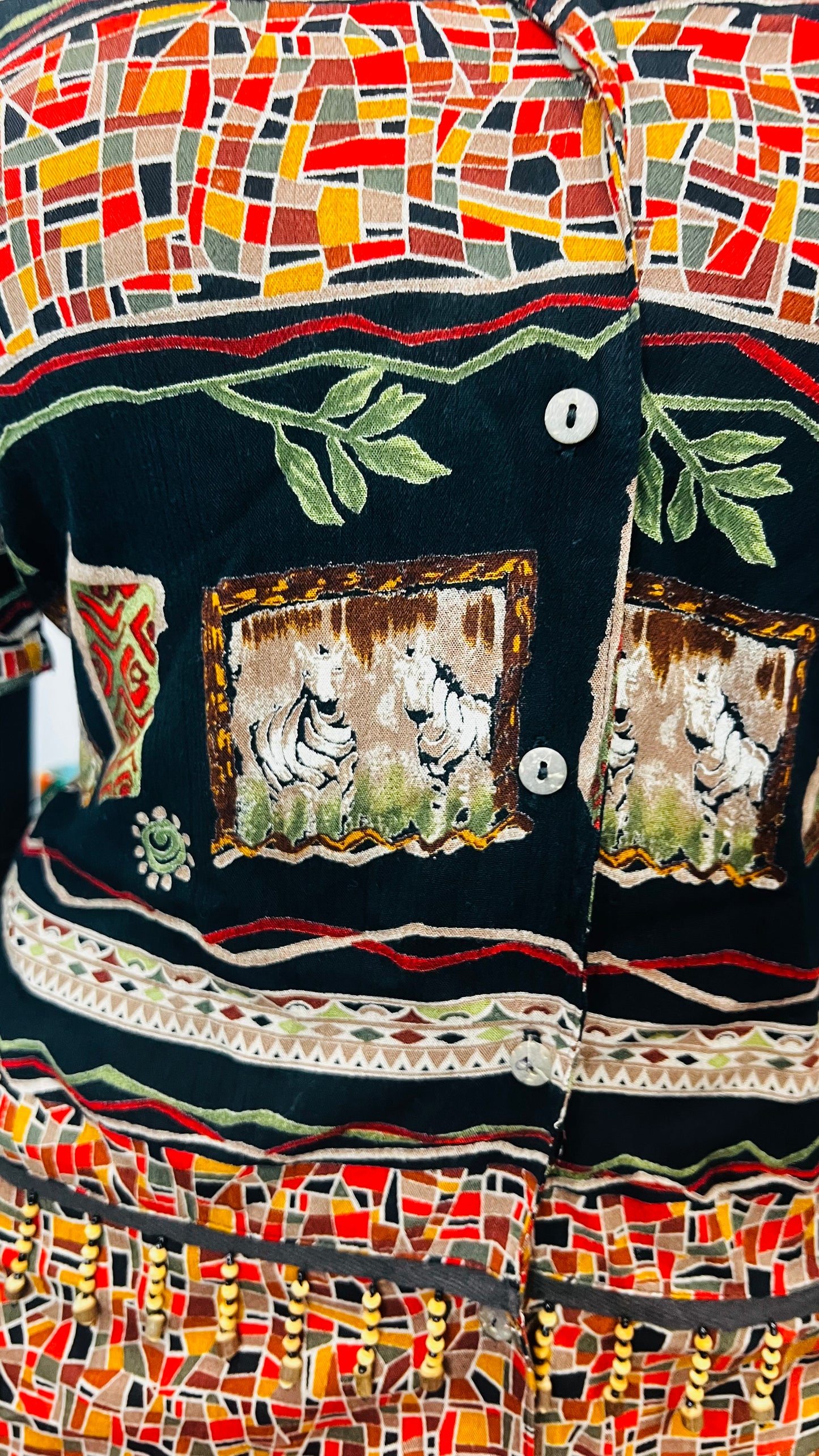 Vintage Safari Cropped Blouse (14)