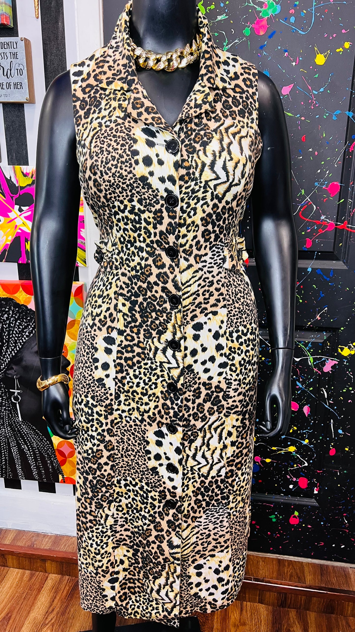 Vintage Animal Print Dress (18W)