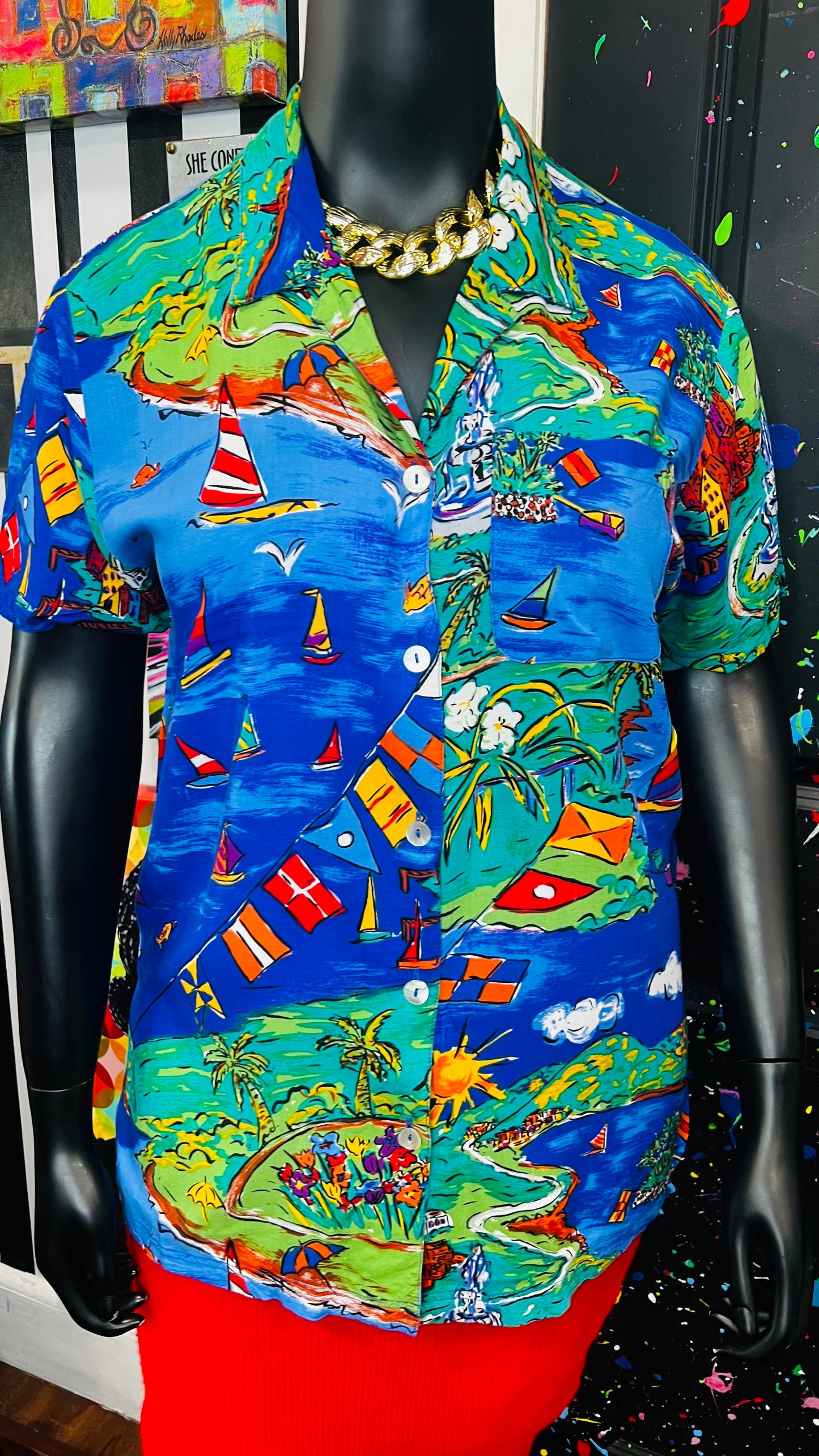 Vintage Carole Little Blouse (12)