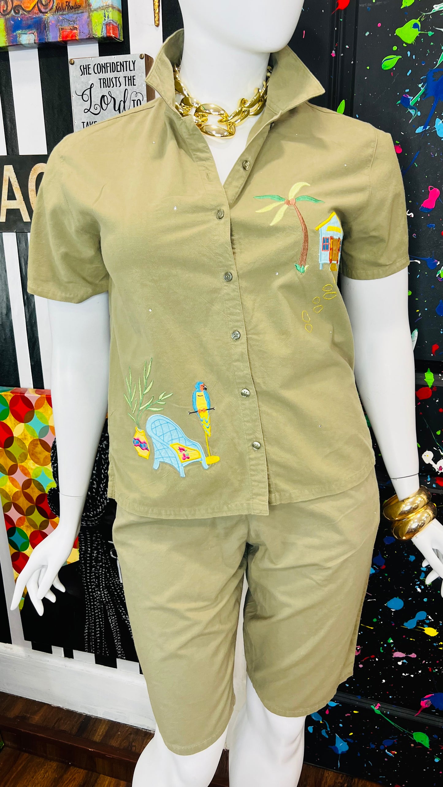 Vintage Green Shorts Set (12/14)