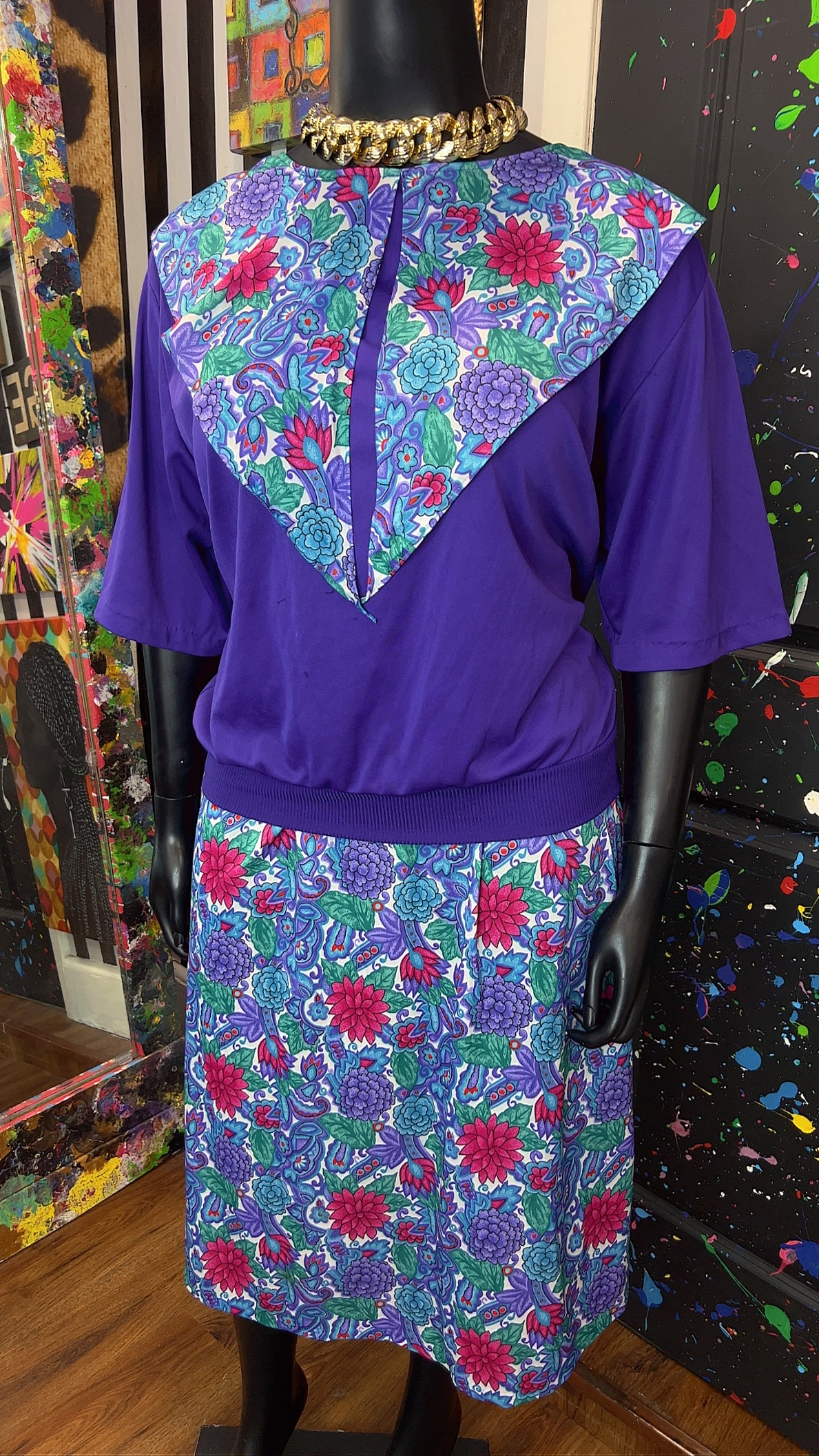 Vintage Polyester Skirt Set (18)