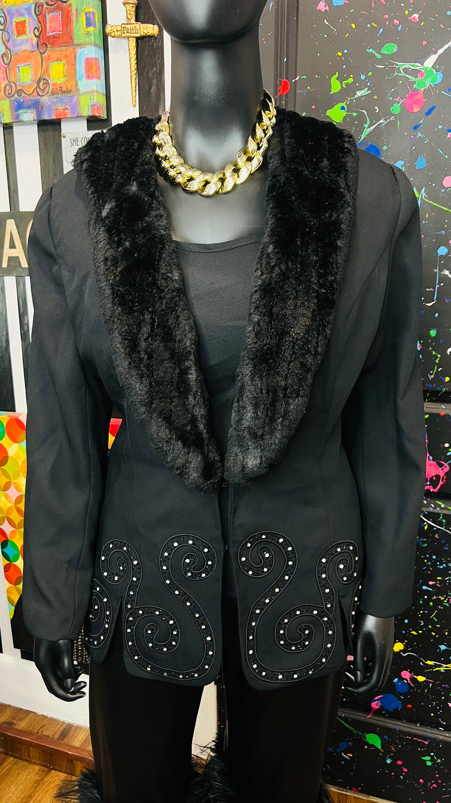 Vintage Unique Statement Blazer (20)