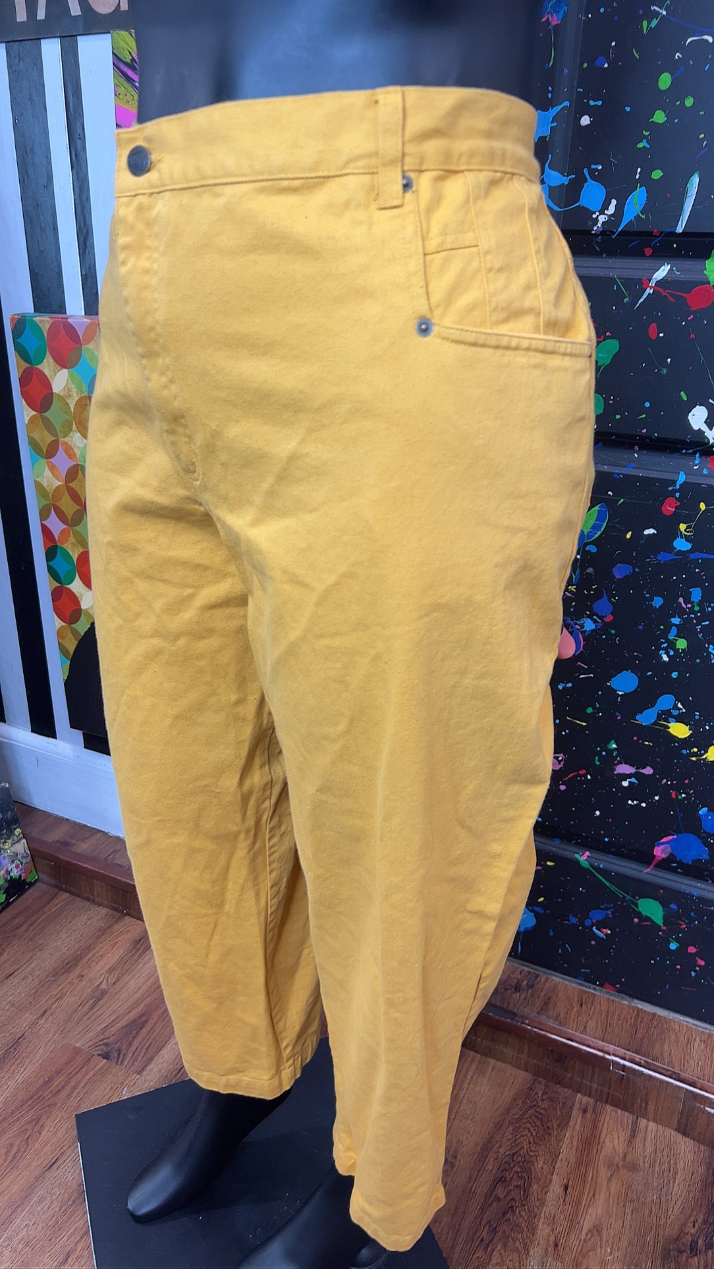 Vintage Mustard Yellow Denim Jeans (24WP)