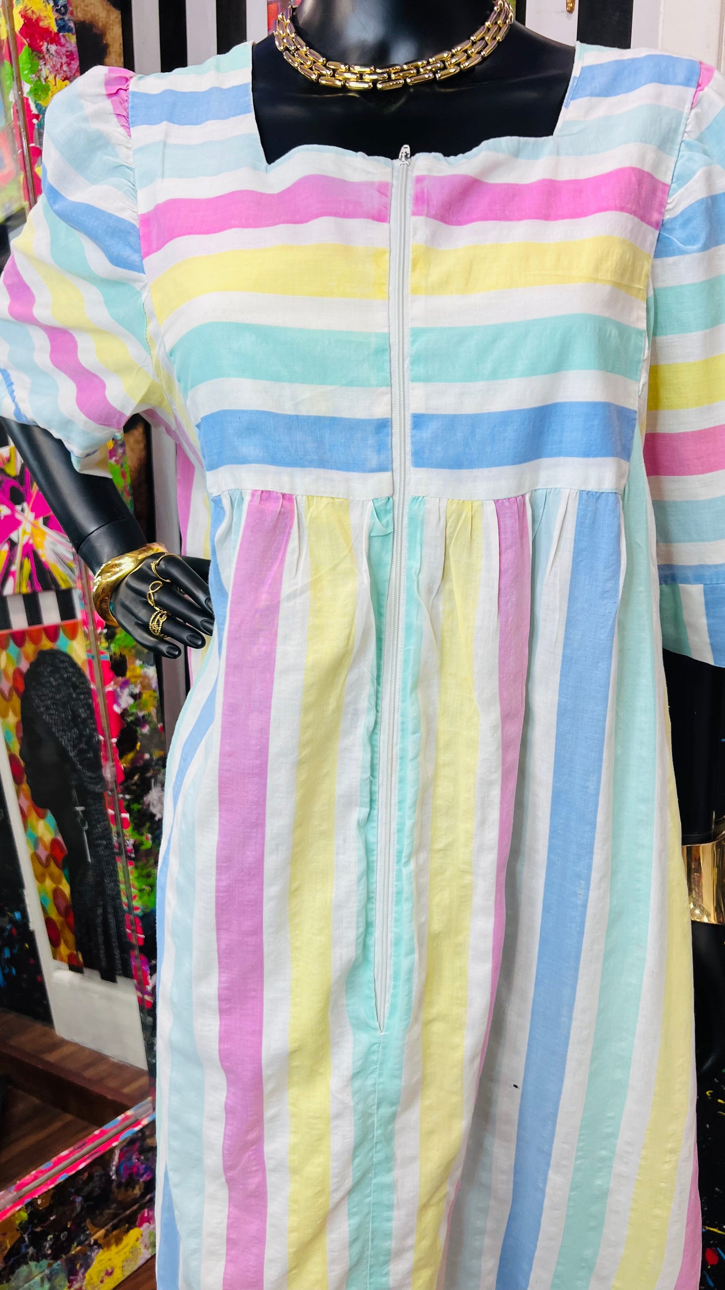 Vintage Striped Night Gown (16)