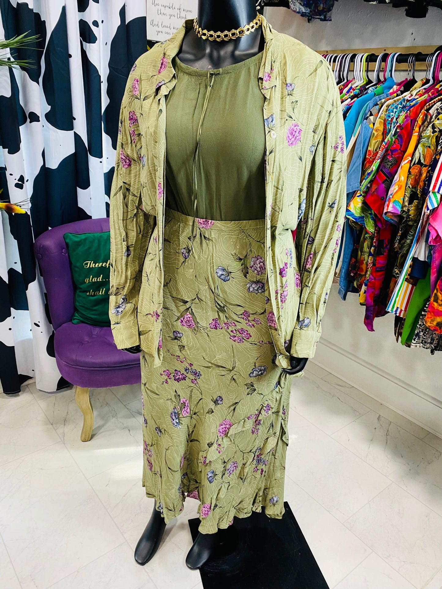 Vintage Carole Little 3 Piece Skirt Set