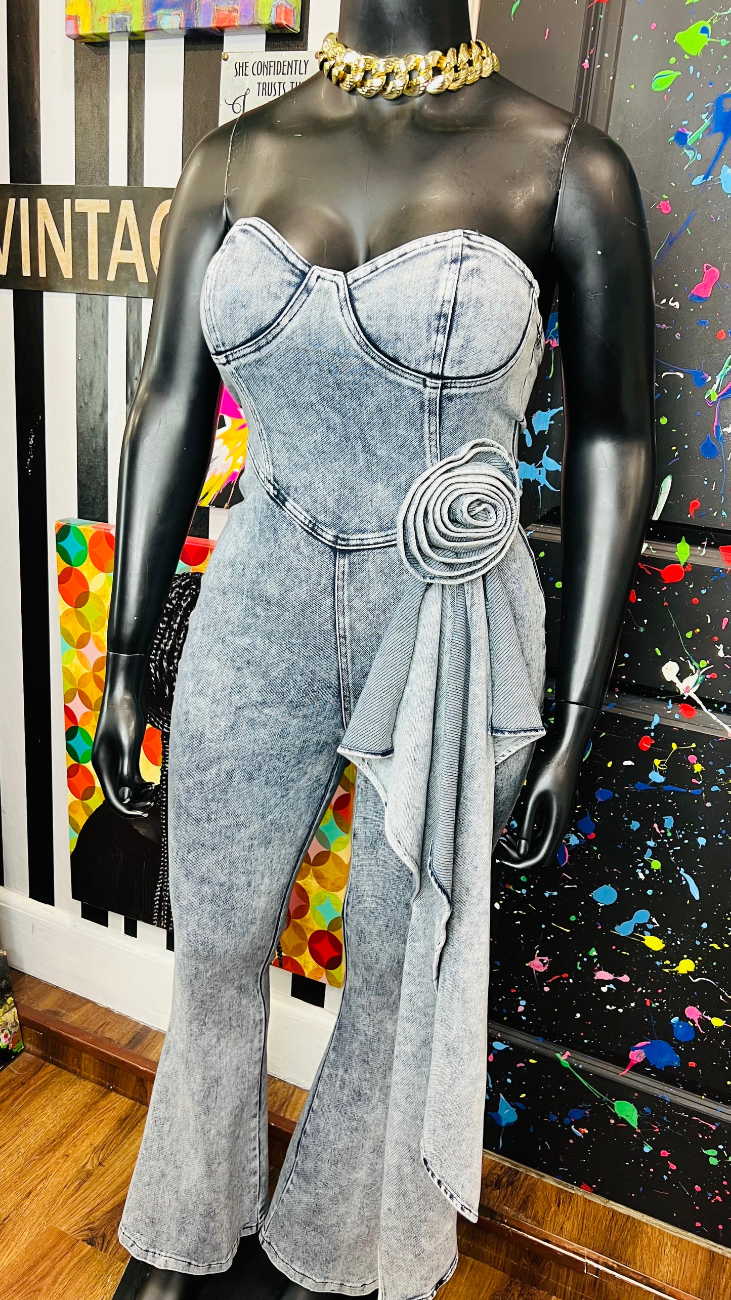 Vintage Inspired Denim Jumpsuit (12)