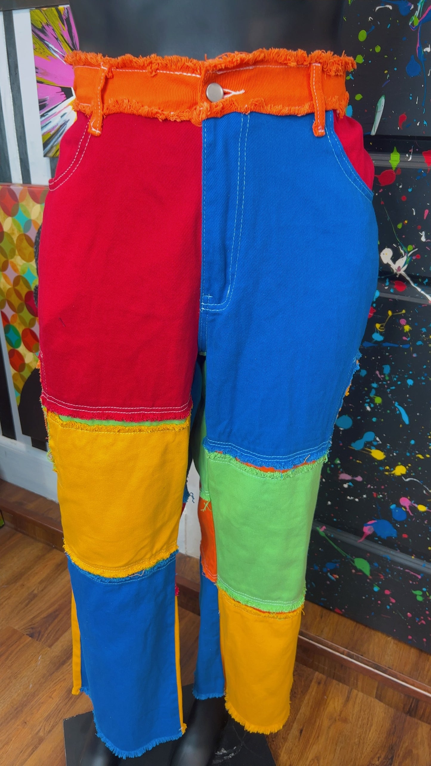 Colorblock Patchwork Jeans (18)