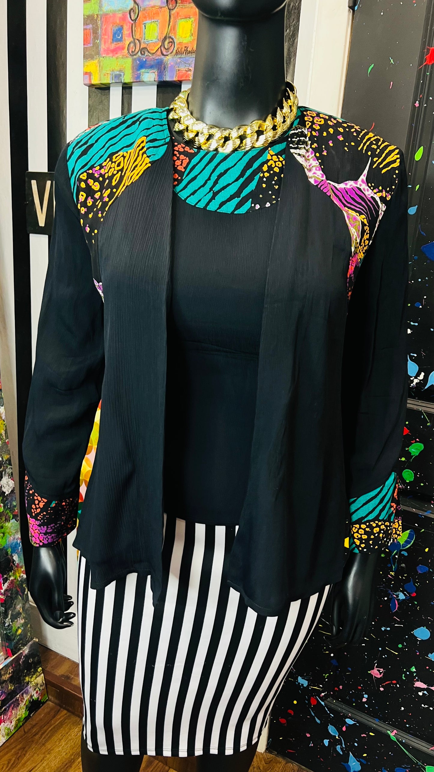 Vintage Abstract Blazer & Blouse Set (12/14)