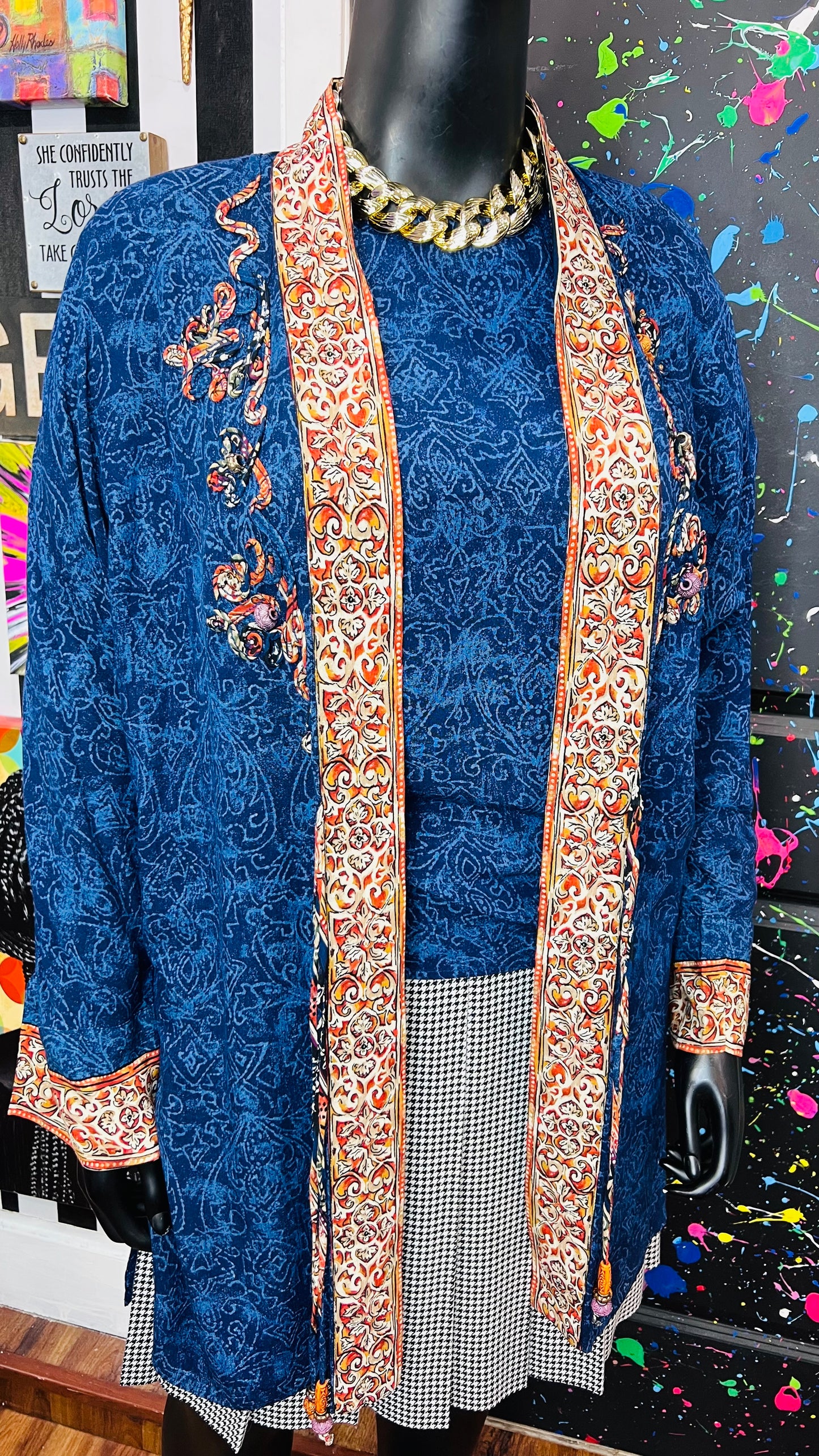 Vintage Carole Little Blouse & Duster Set (14)