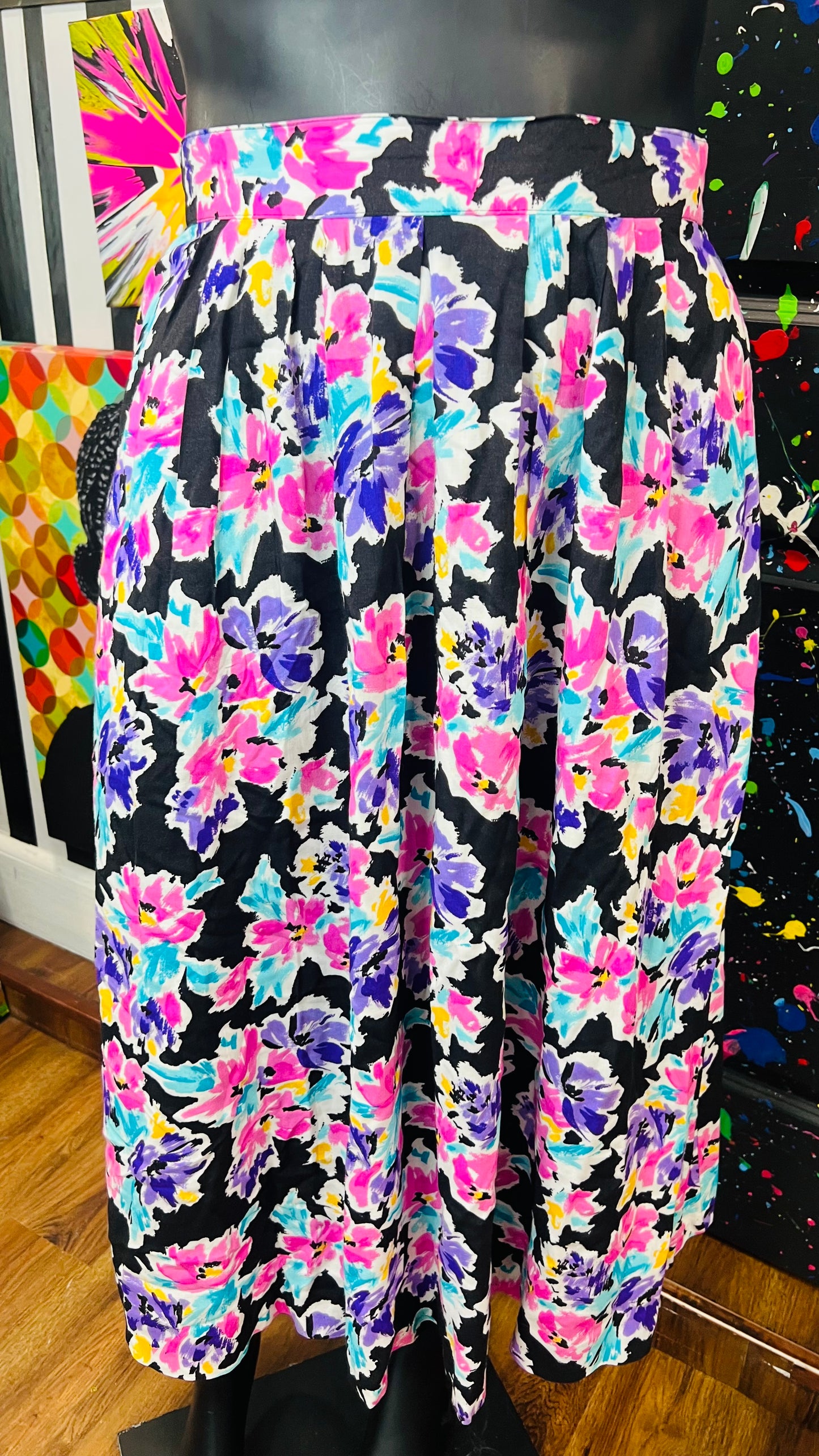 Vintage Floral 90’s Skirt (16/18)