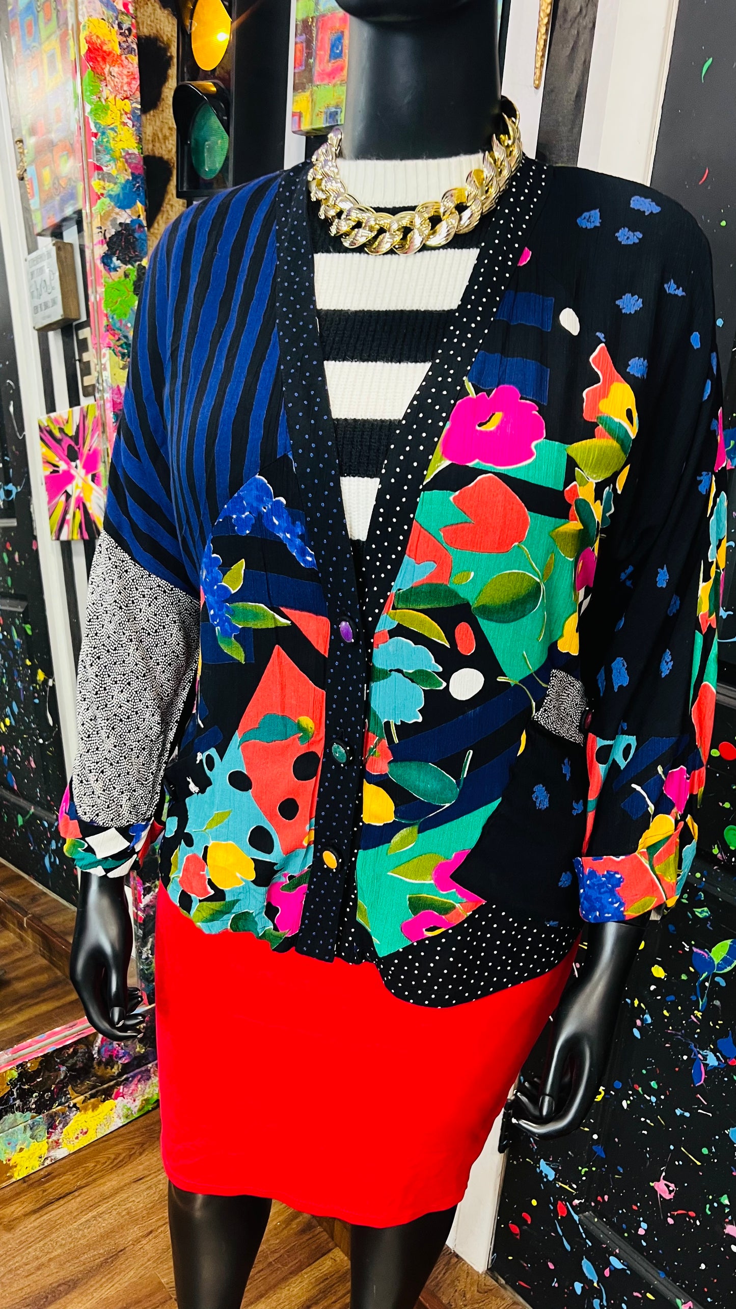 Vintage Carole Little Rayon Jacket (20)