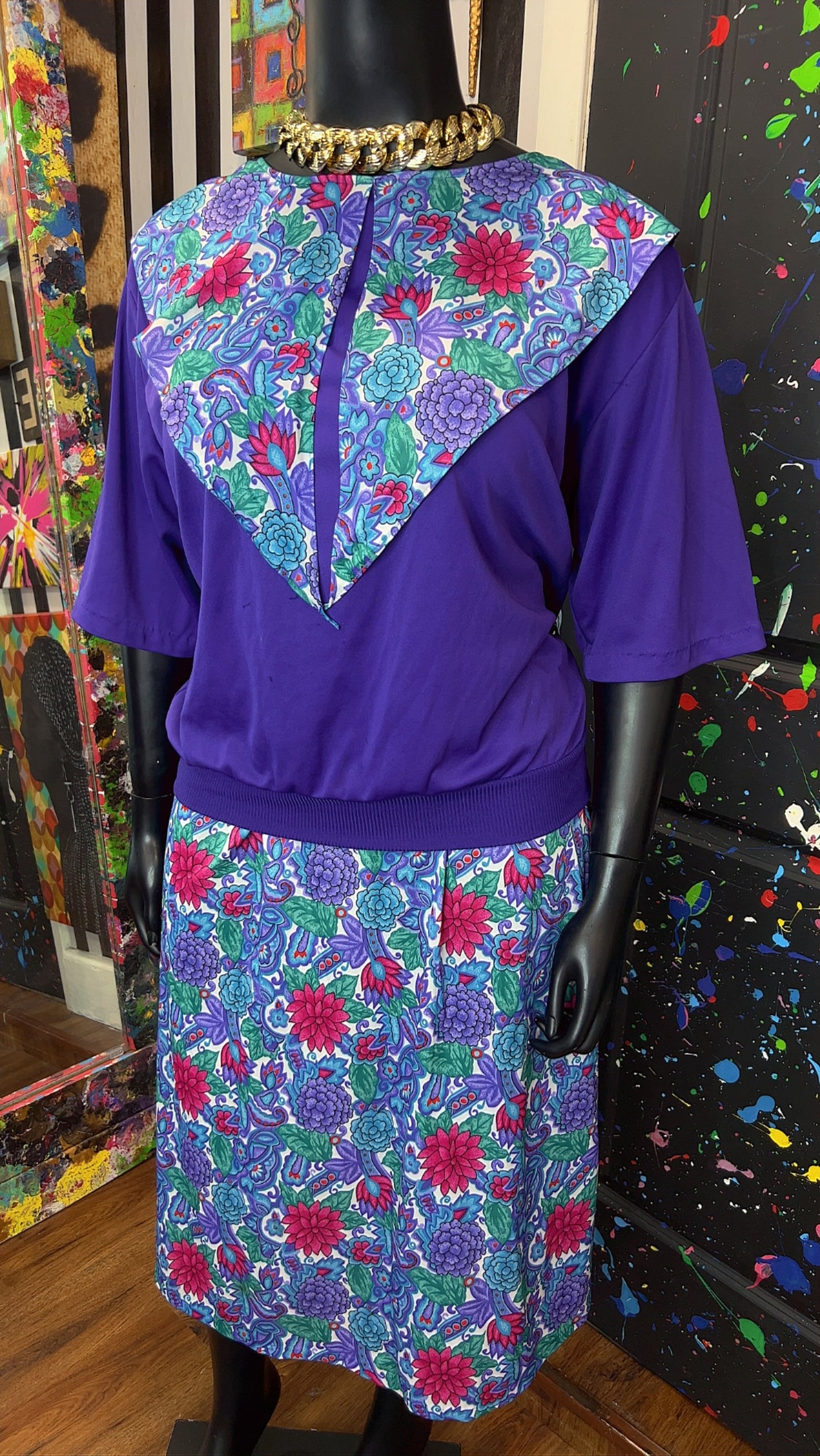 Vintage Polyester Skirt Set (18)