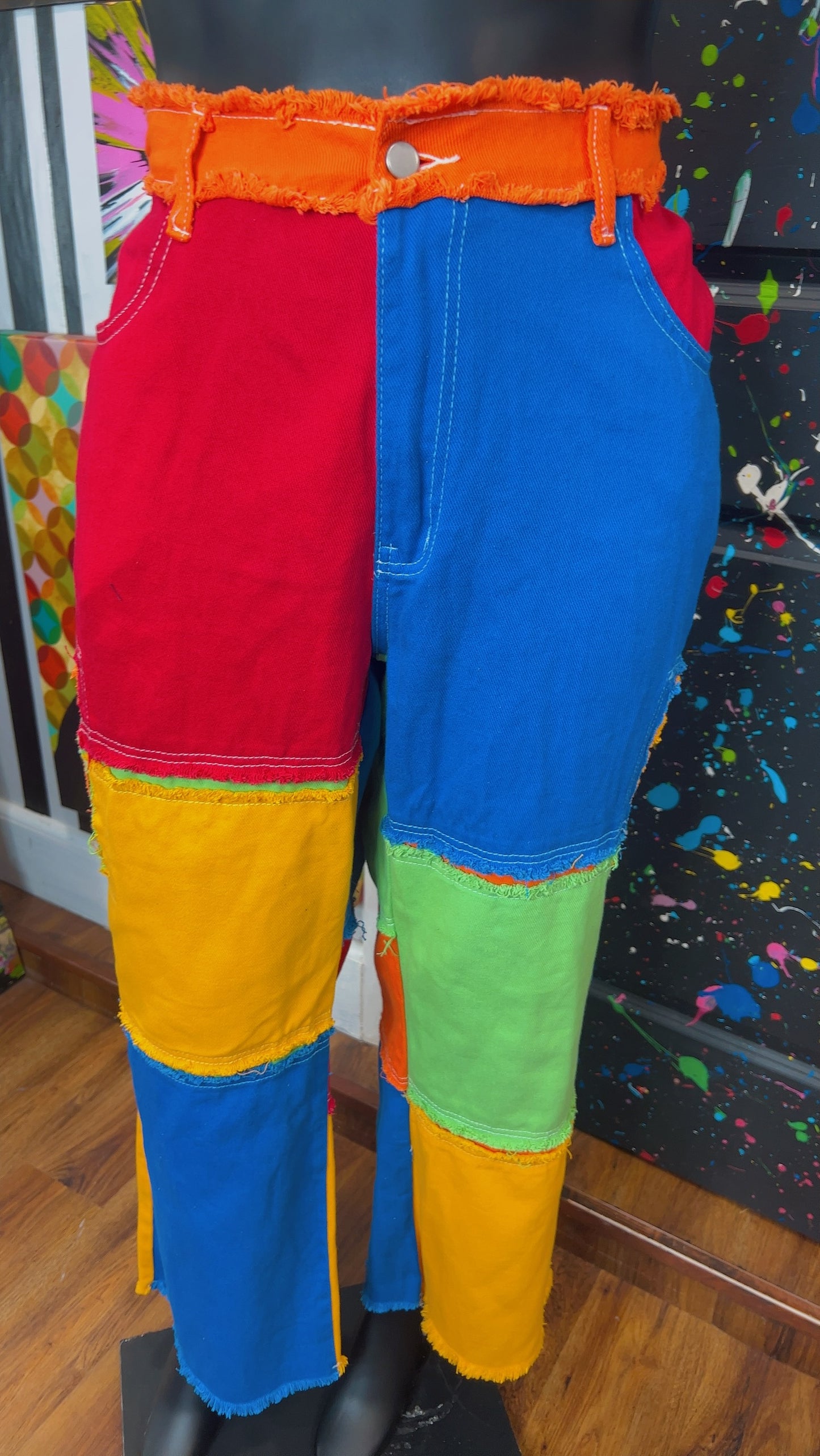 Colorblock Patchwork Jeans (18)
