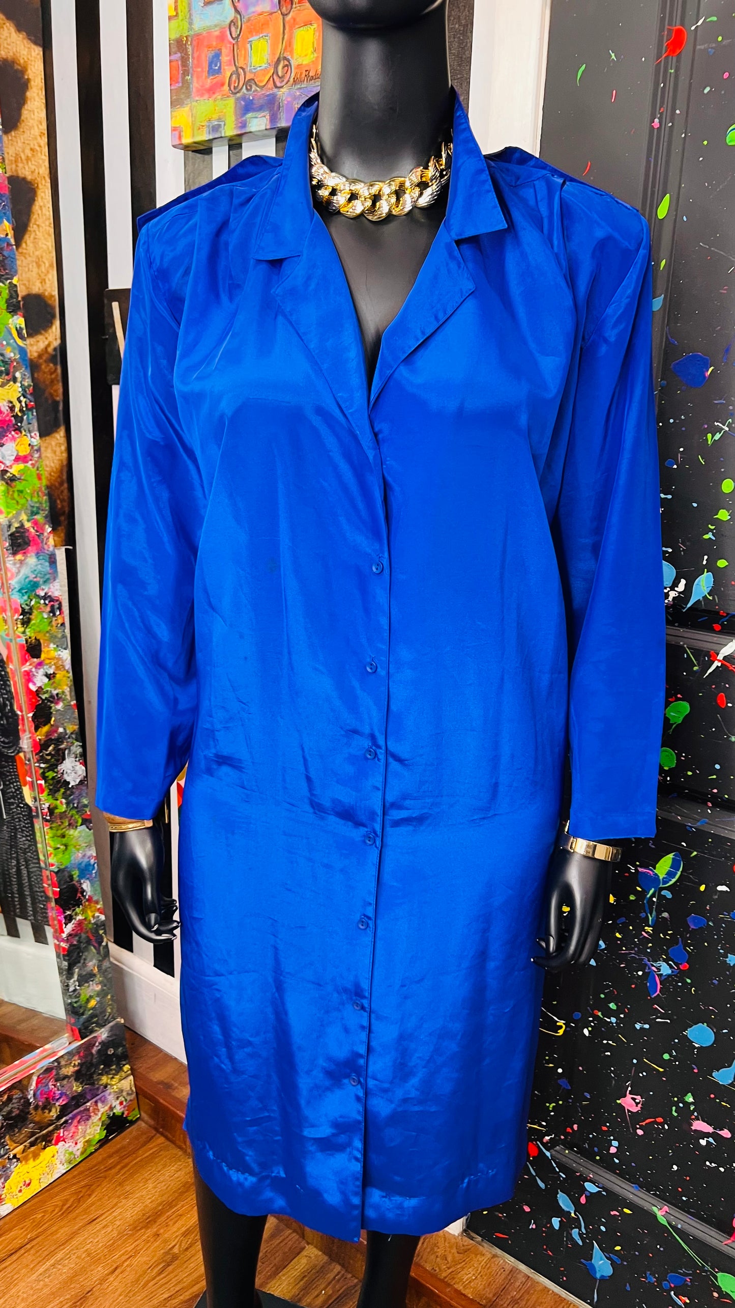 Vintage Cobalt Blue Dress (16)