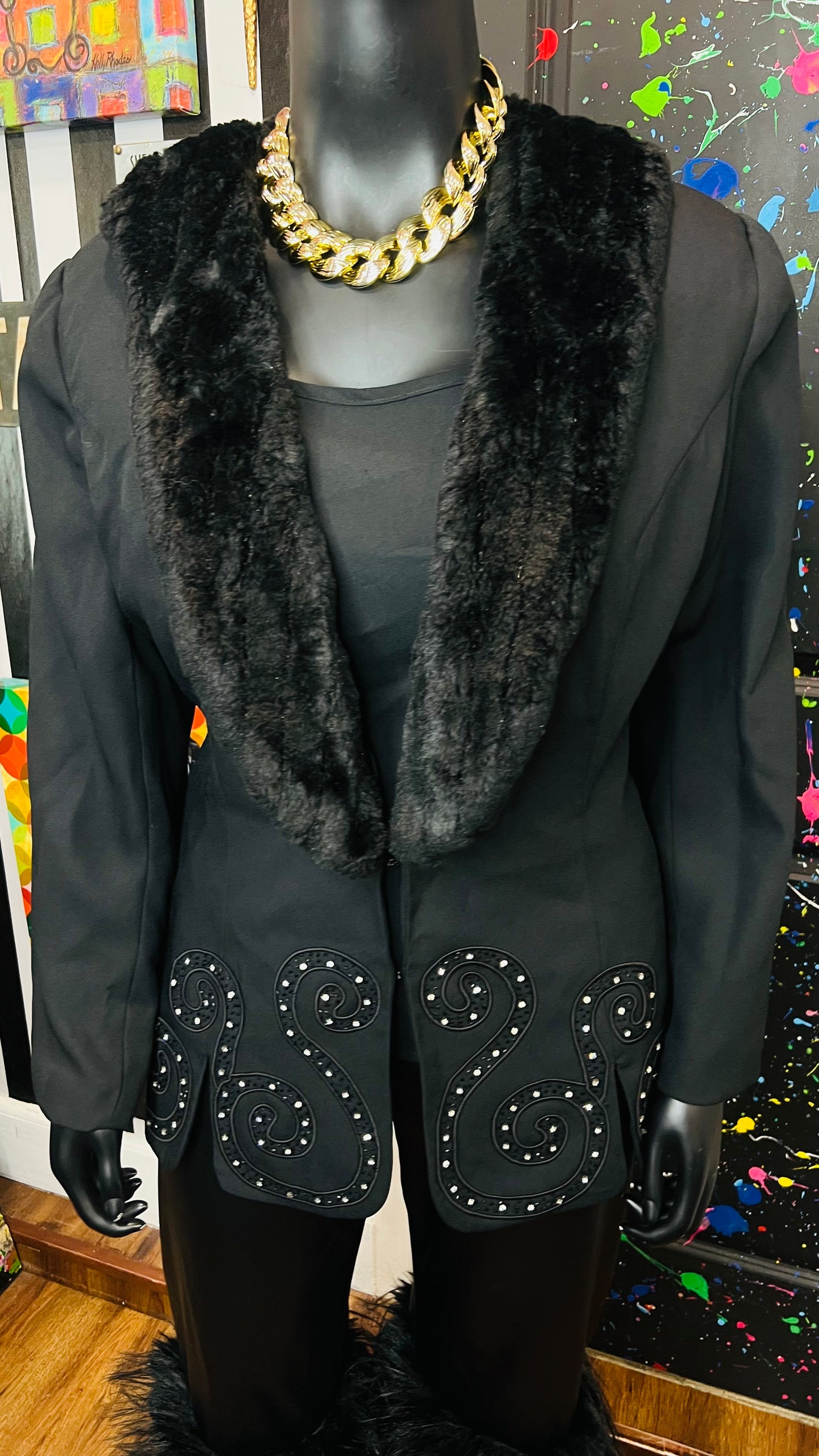 Vintage Unique Statement Blazer (20)