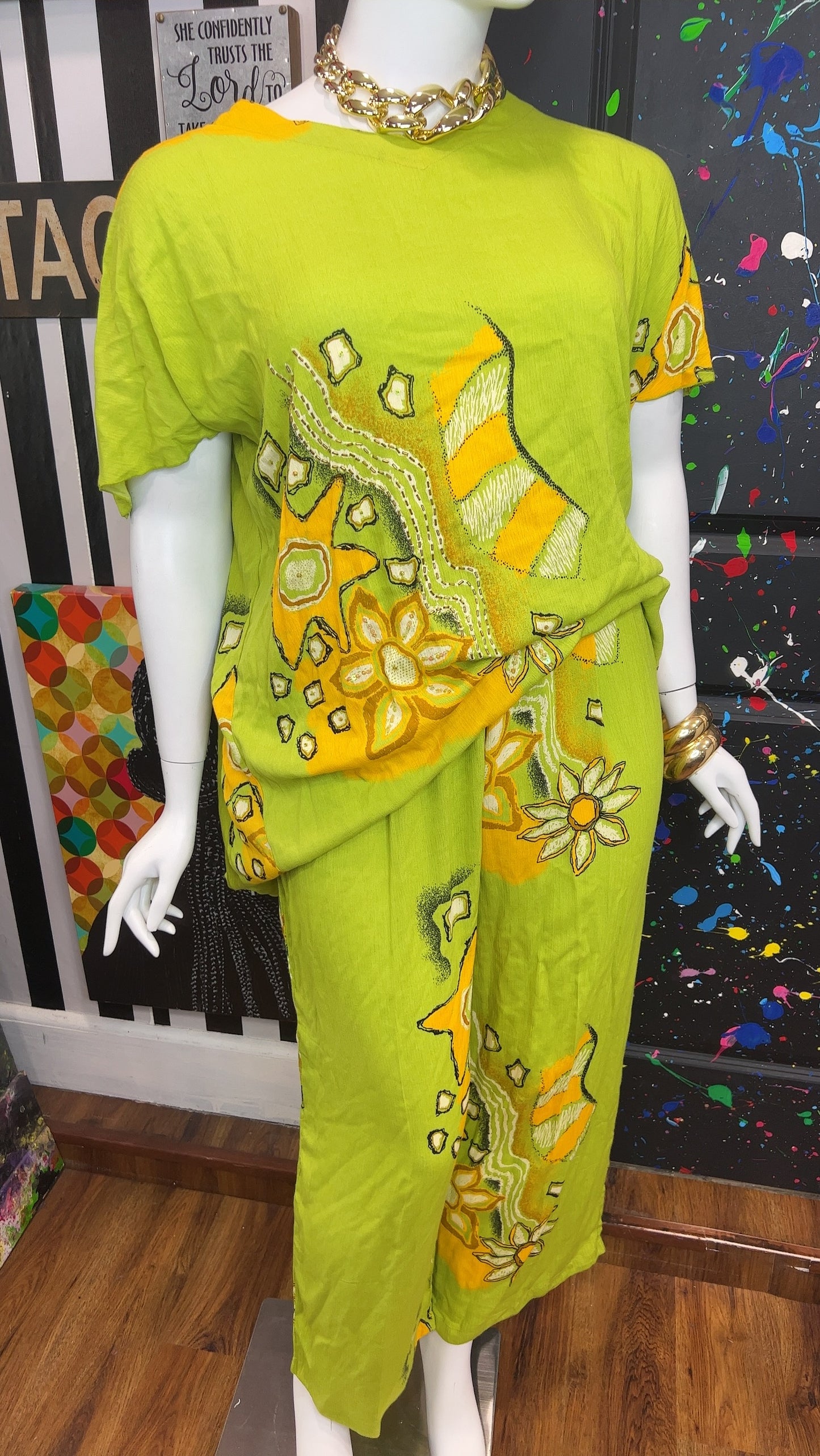 Vintage Traditional African Pants Set- Deadstock New never Worn (