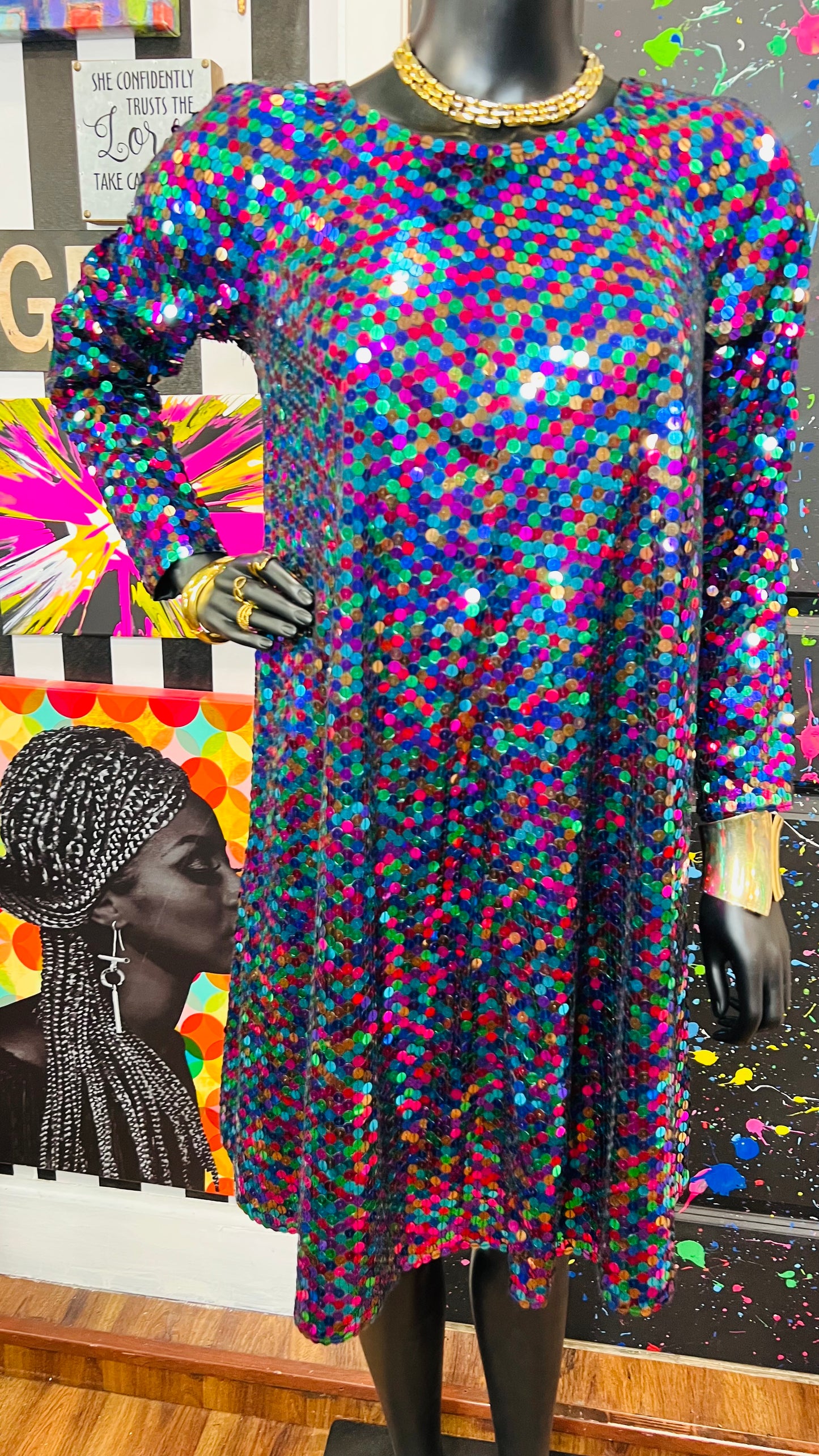 Vintage Sequin (Has Stretch) Circle Dress (14)