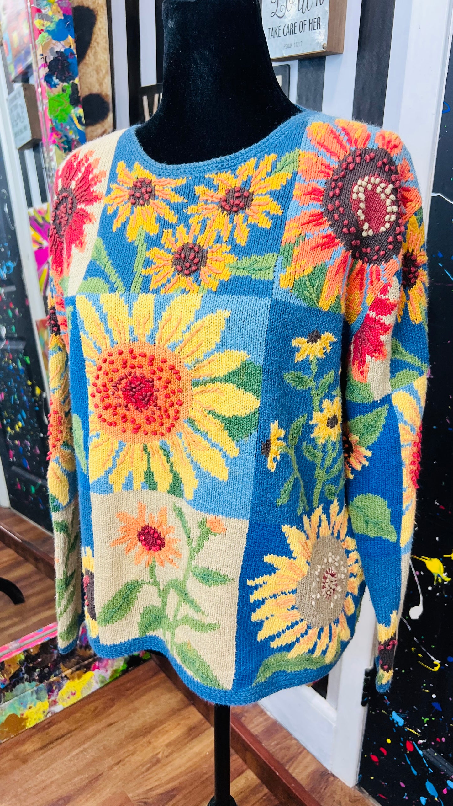 Vintage Sunflower Sweater (14)