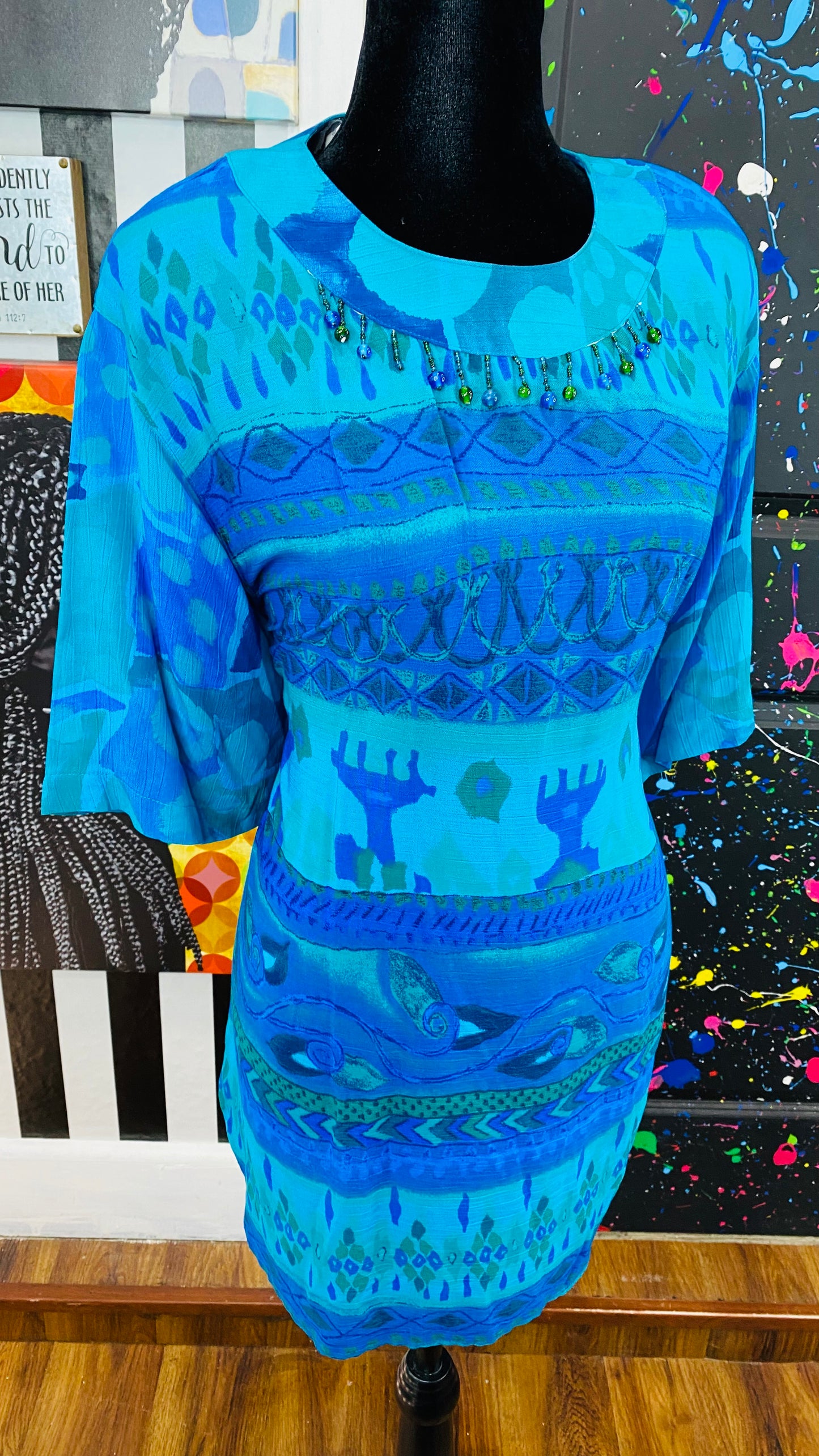 Vintage Carole Little Short Sleeve Blouse