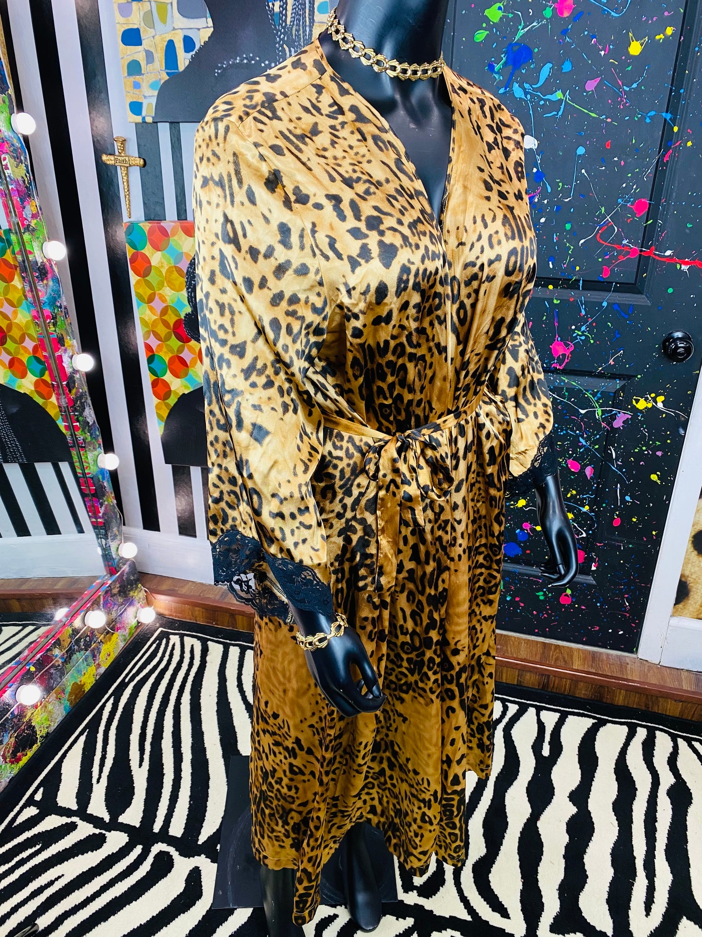 Vintage Cheetah Print Robe/Duster