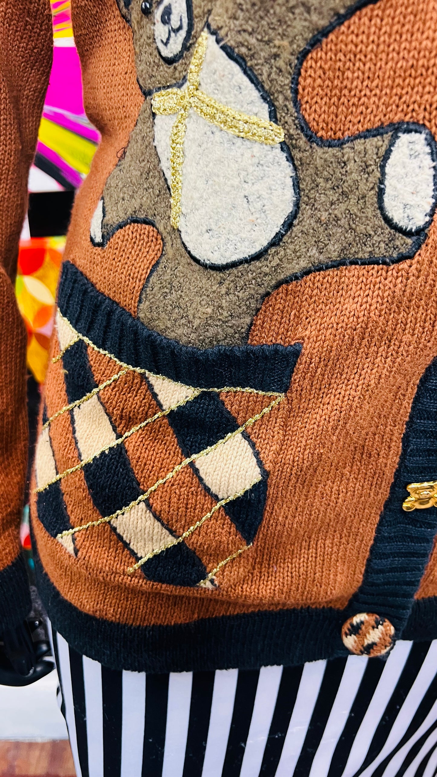 Vintage Brown Bear Cardigan (16/18)