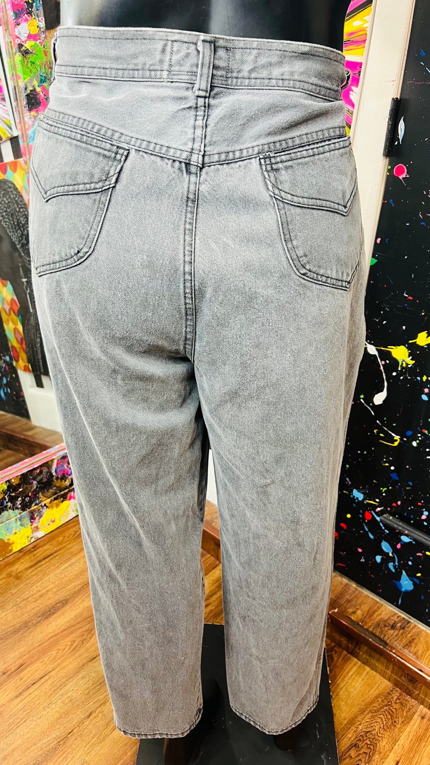 Vintage Ash Gray Denim Jeans (26)