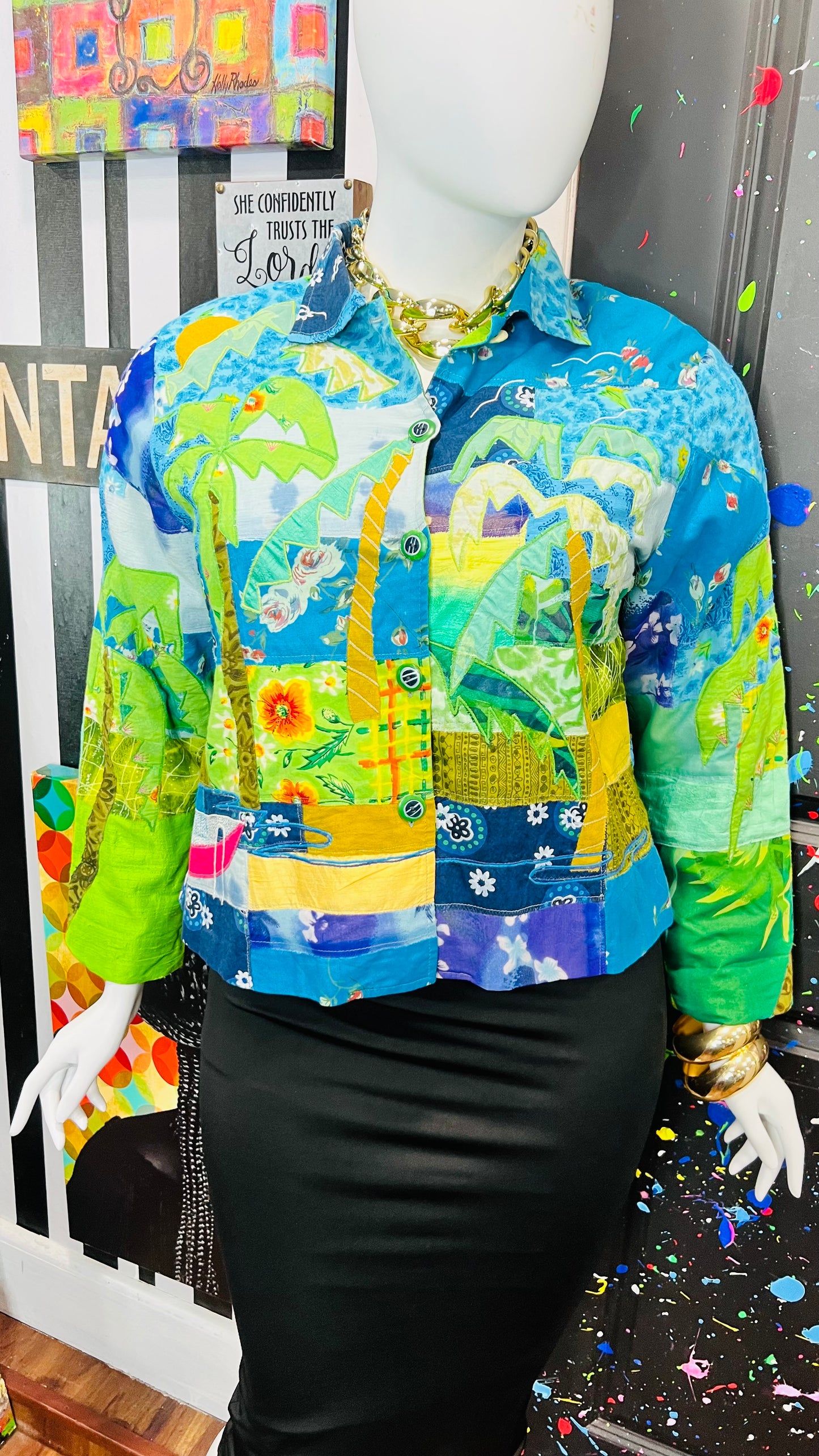 Vintage Sandy Starkman Abstract Jacket (14)