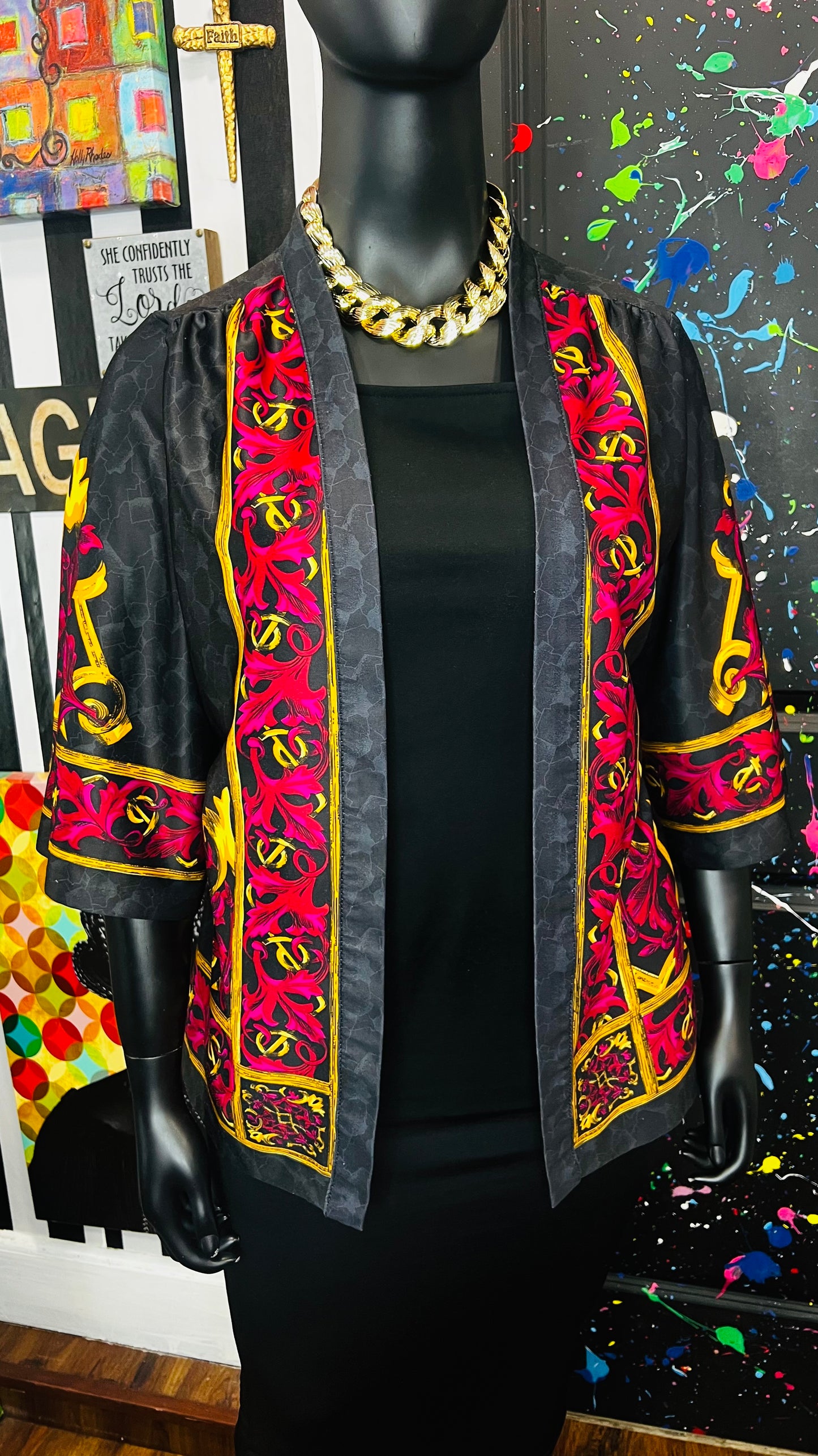 Vintage Blouse w/ Attached Duster (24)