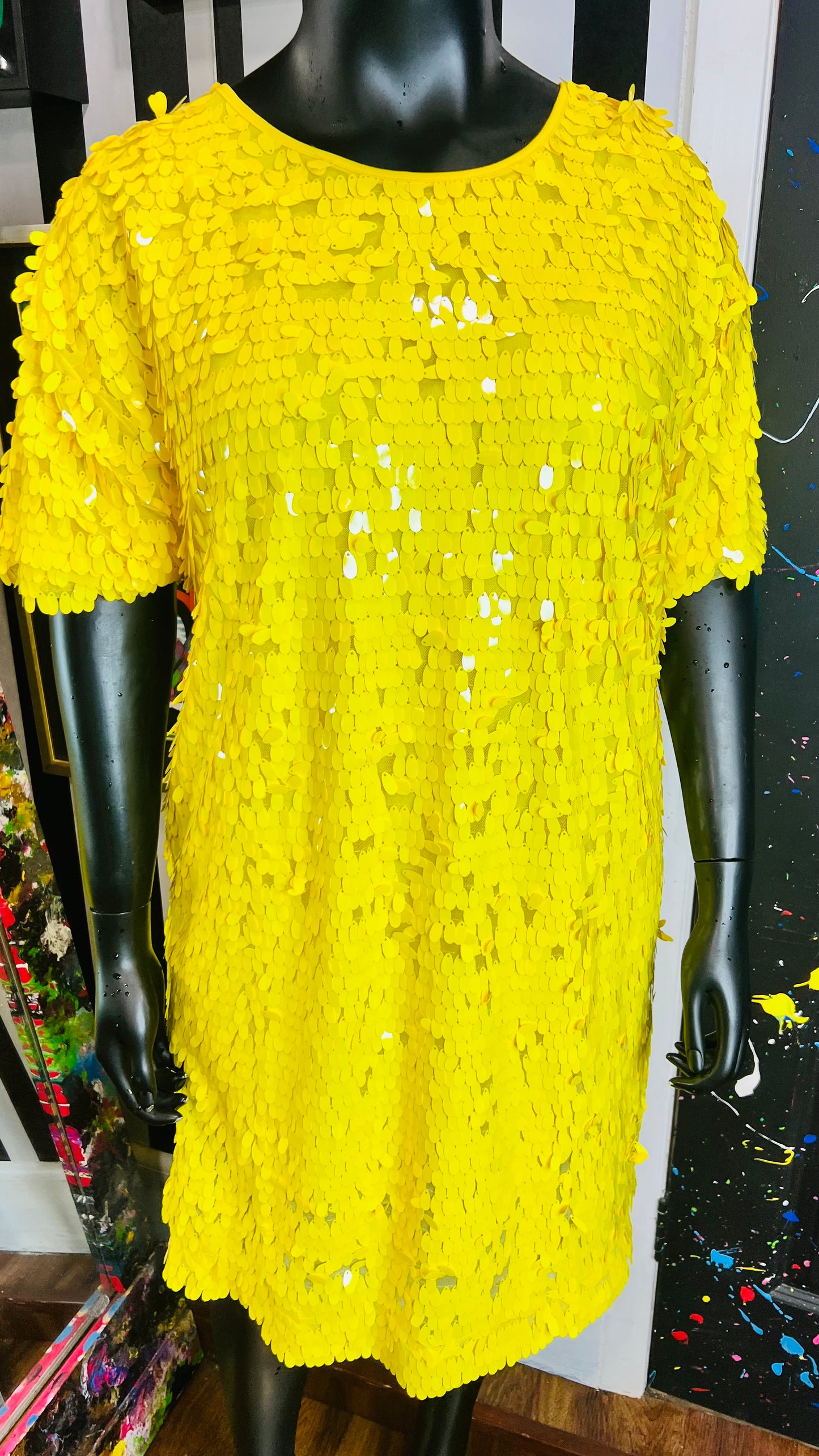 Eloquii Yellow Sequin Dress (20)