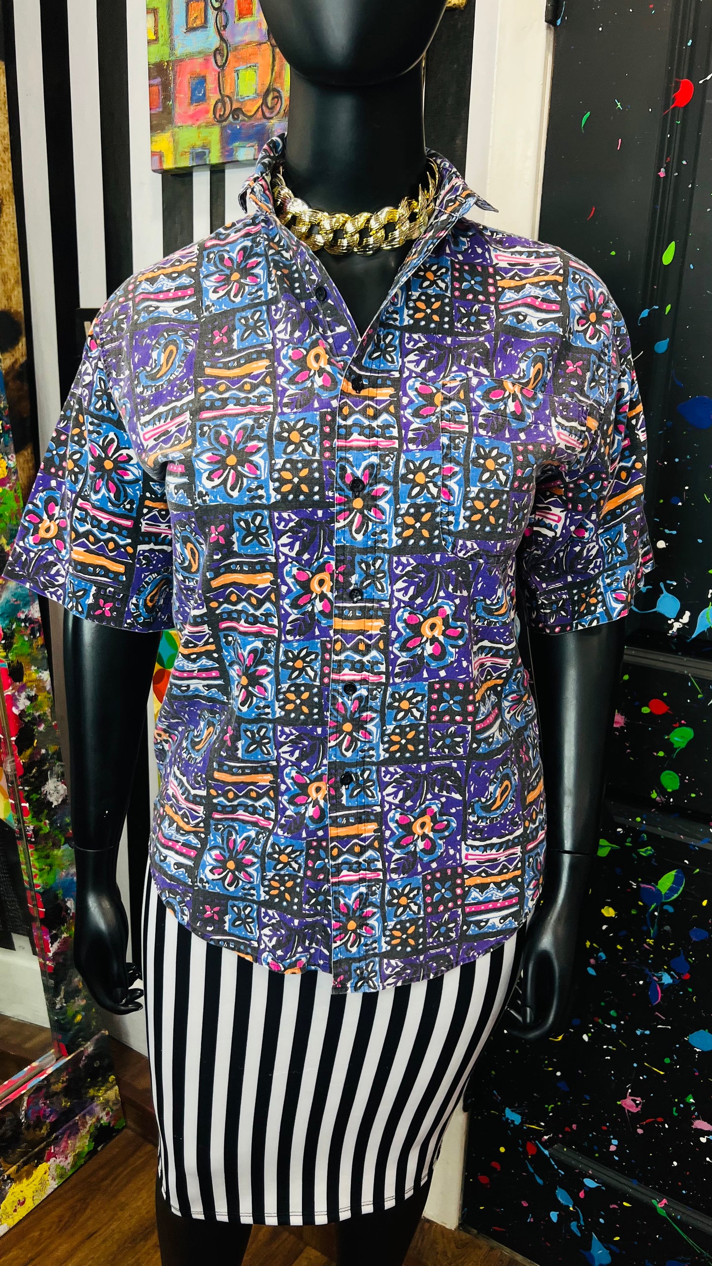 Vintage 80’s/90’s Abstract Blouse (12)