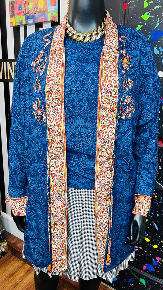 Vintage Carole Little Blouse & Duster Set (14)