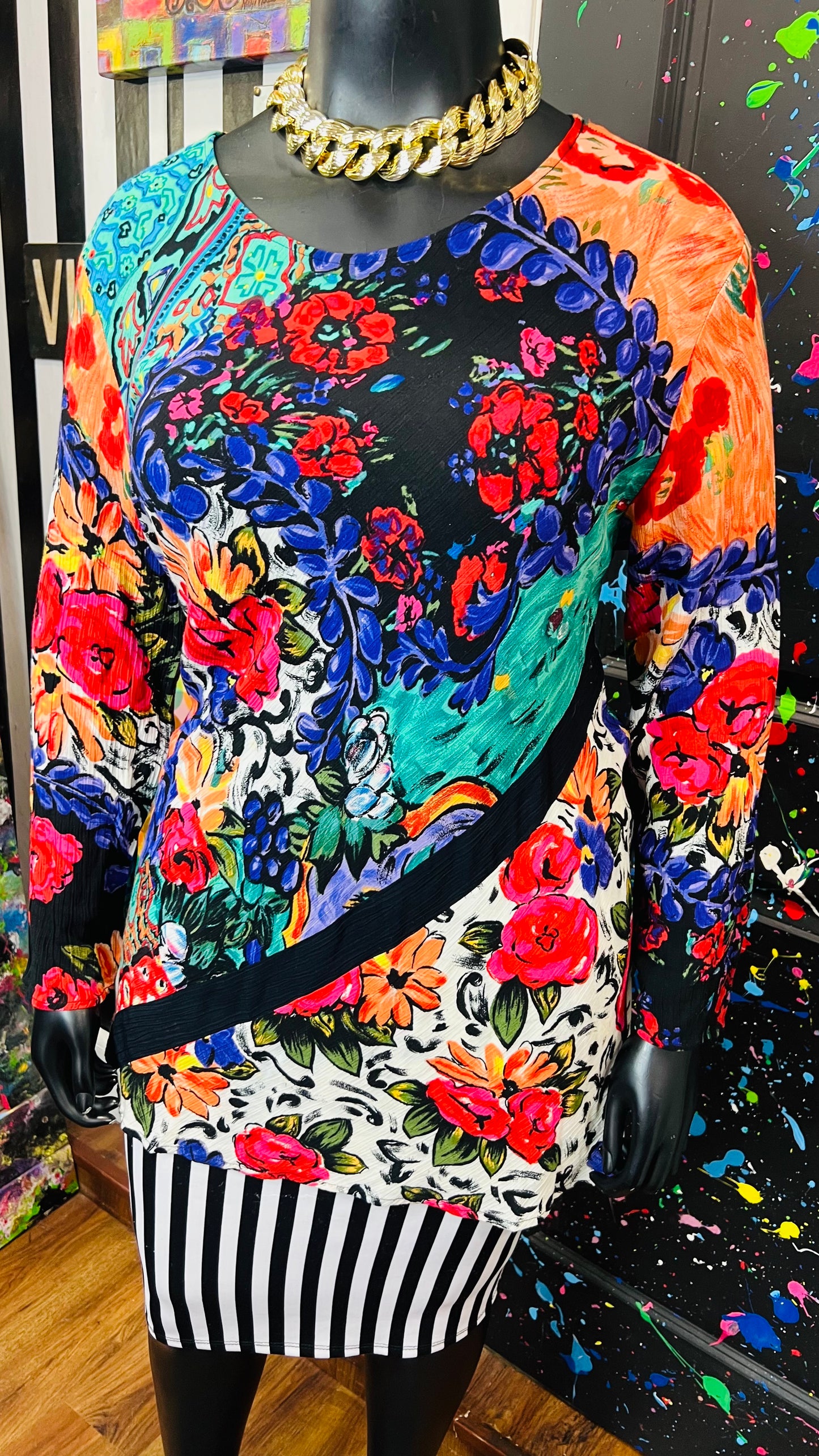 Vintage Carole Little Rayon Blouse (16)