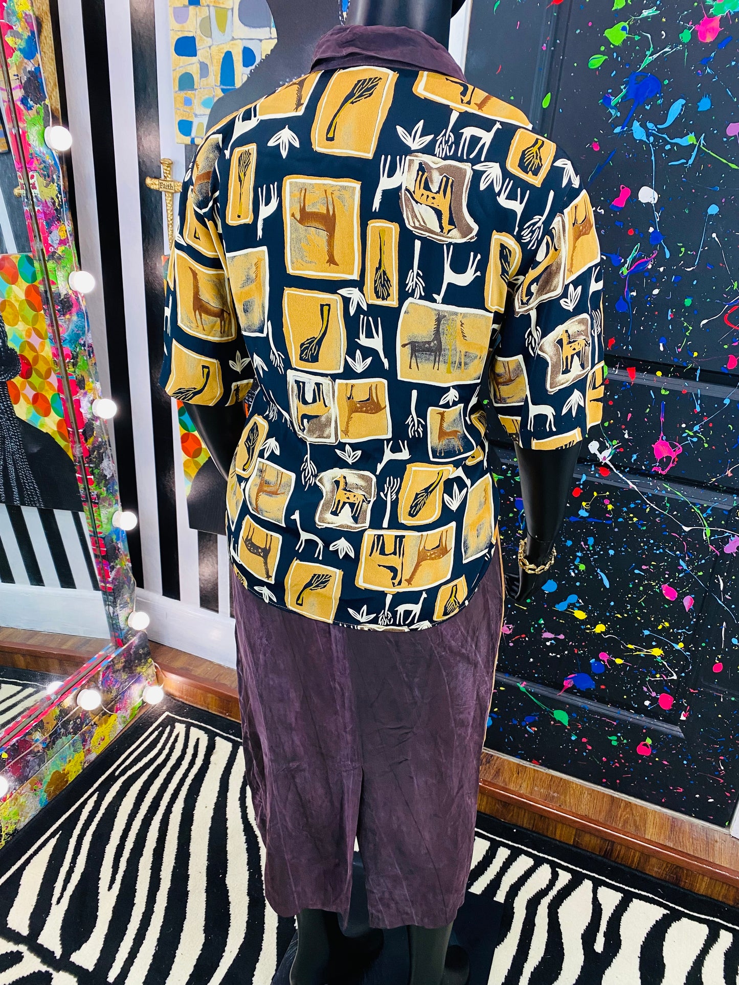 Vintage A.K.F 2 piece Skirt Set