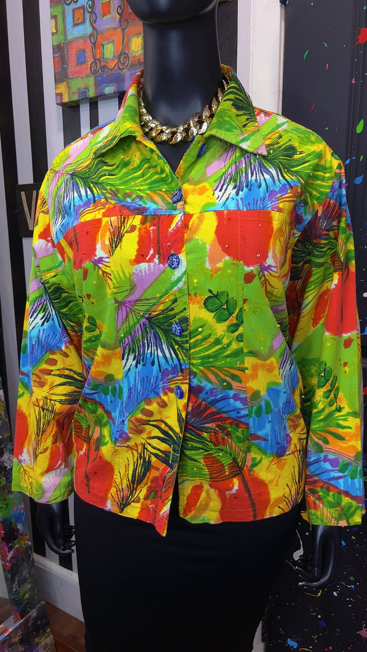 Vintage Floral Sequin Jacket (24)