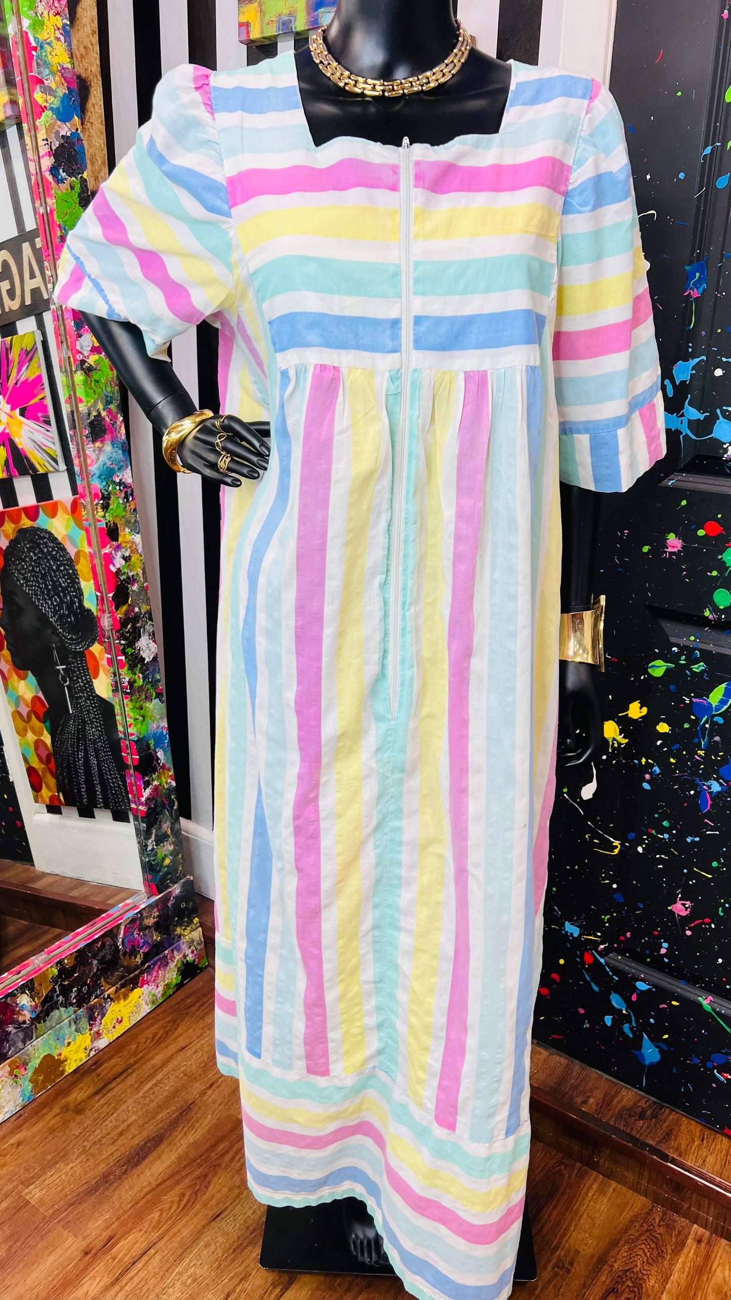 Vintage Striped Night Gown (16)