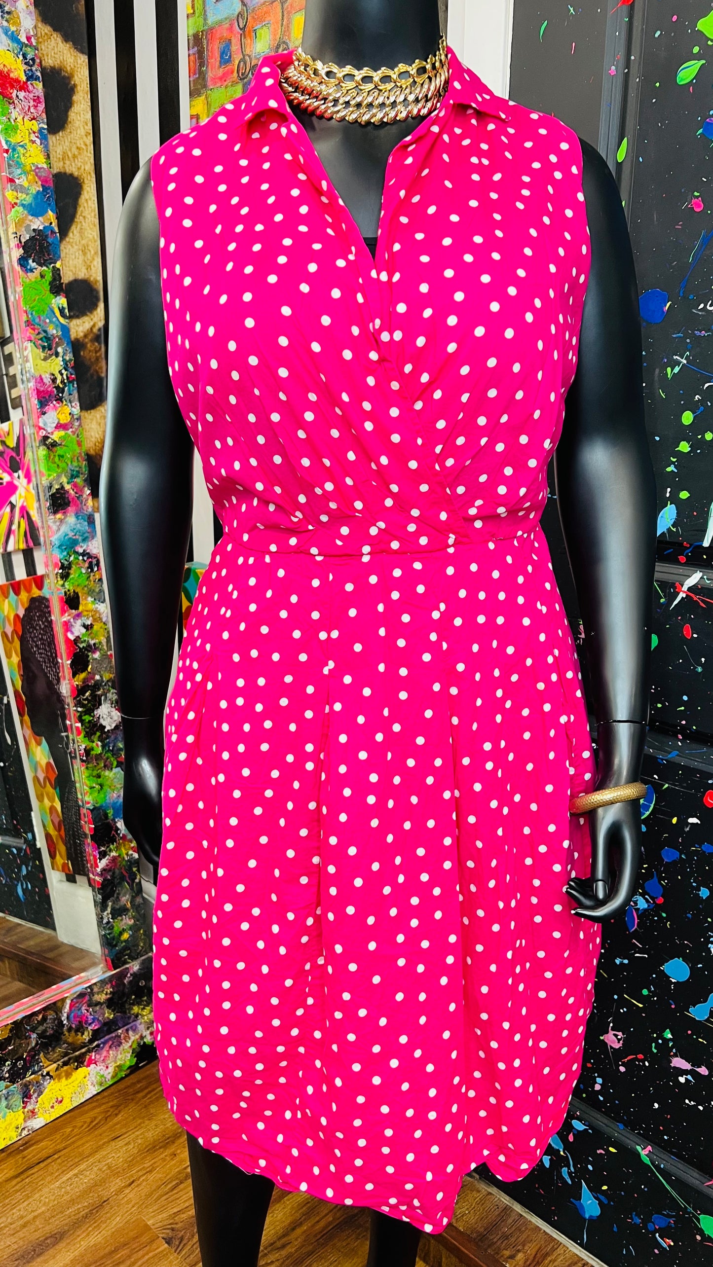 Pink Jones Polka Dot Dress (20W)