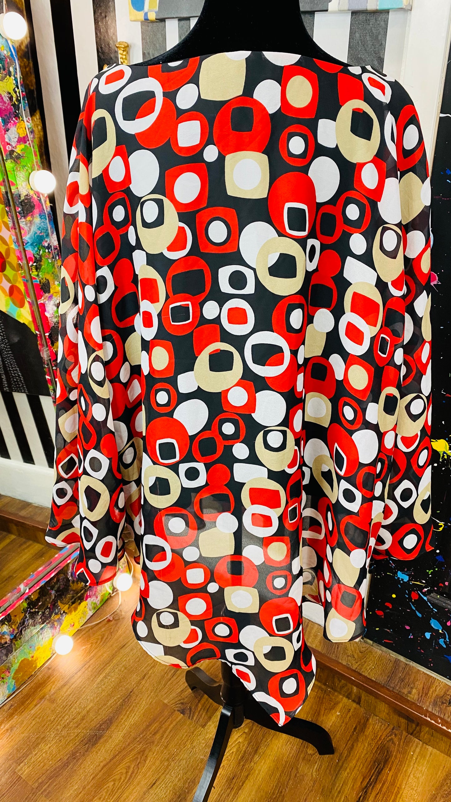 Vintage Oversized Short Sleeve Blouse