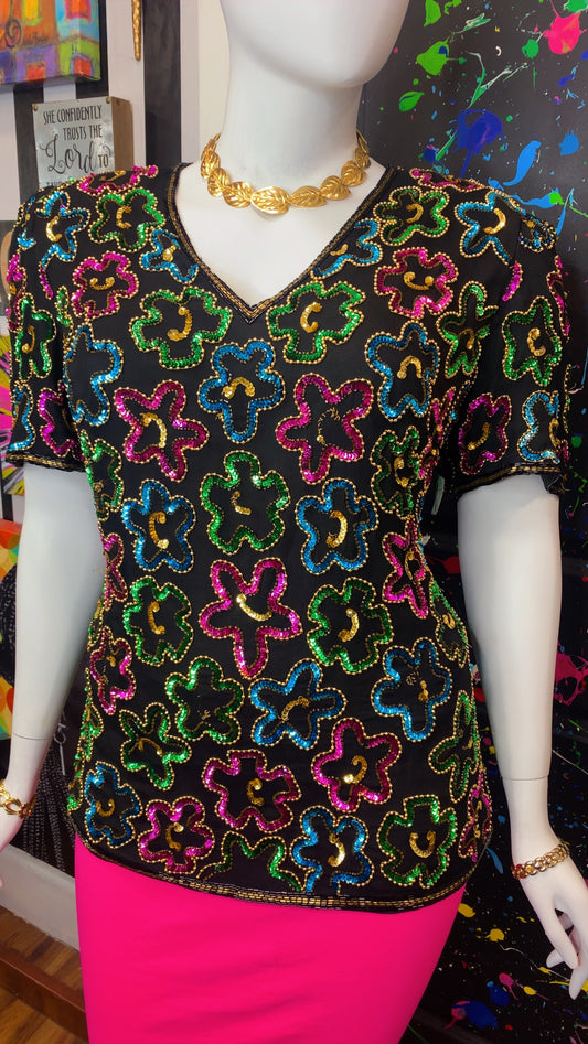 Vintage Sequin Blouse (20)