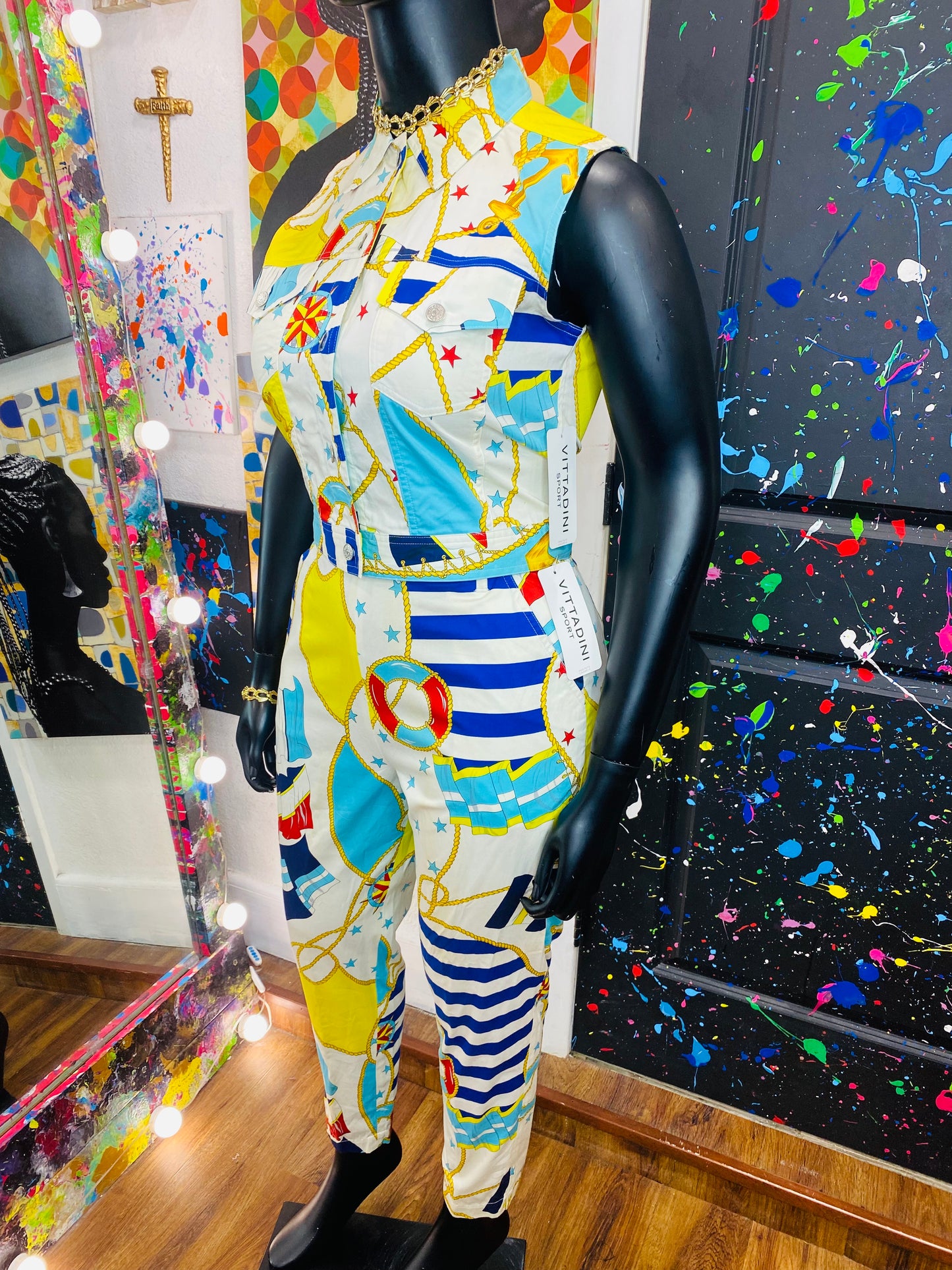 Vintage 2 Piece Sailor Vest & Pants Set