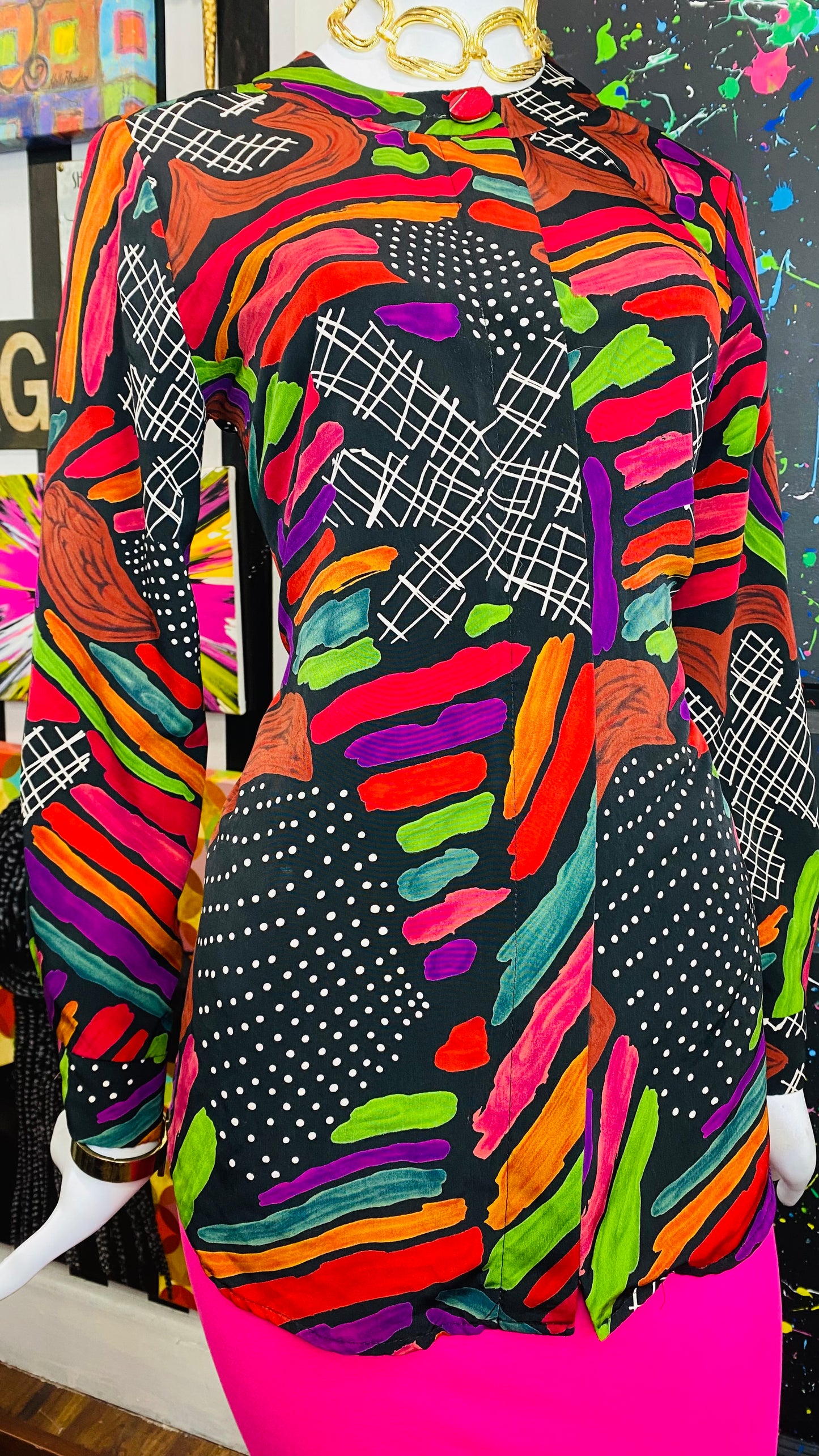 Vintage MixPrint Blouse (12)