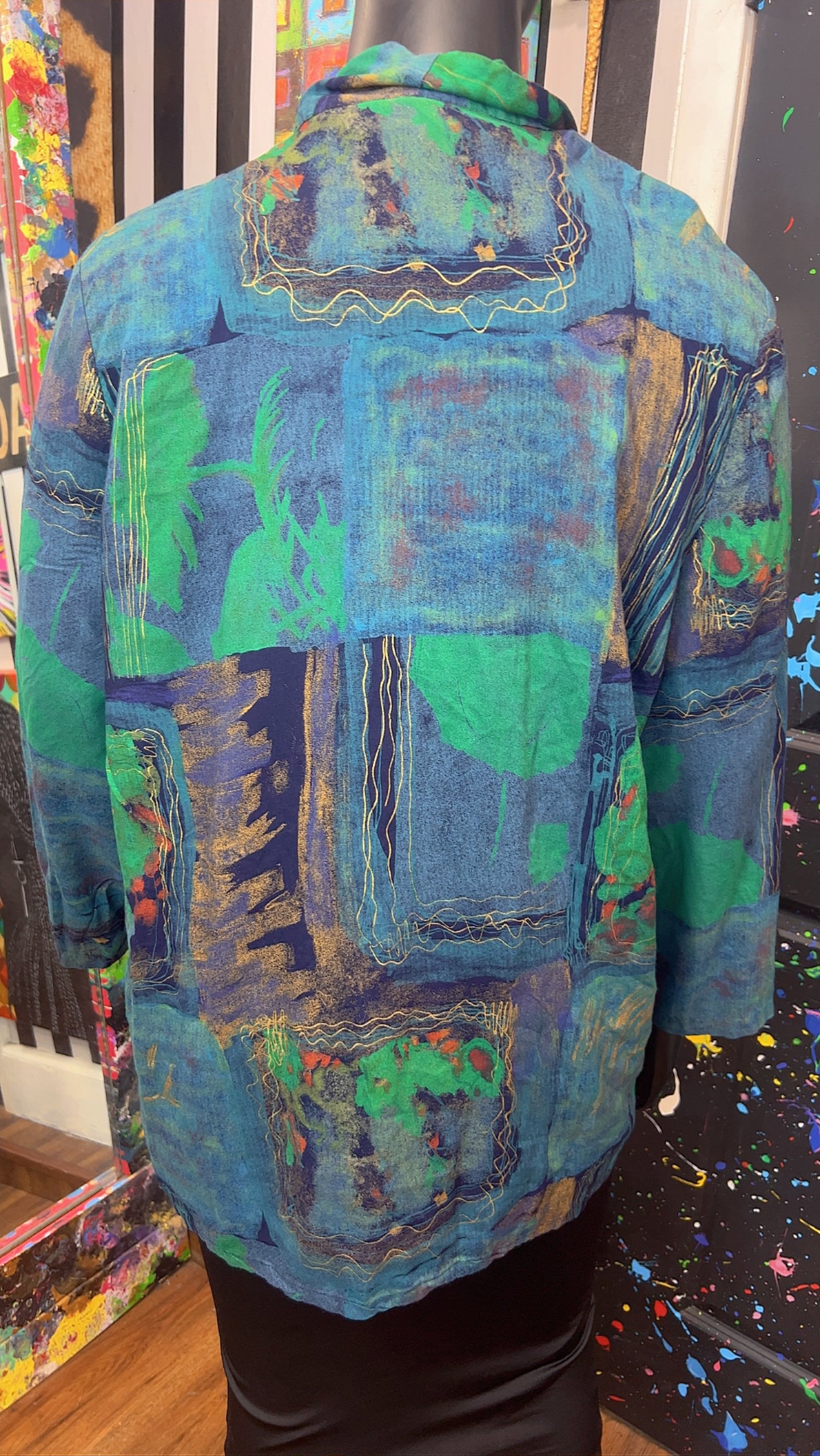 Vintage Abstract Light Weight Duster (22)