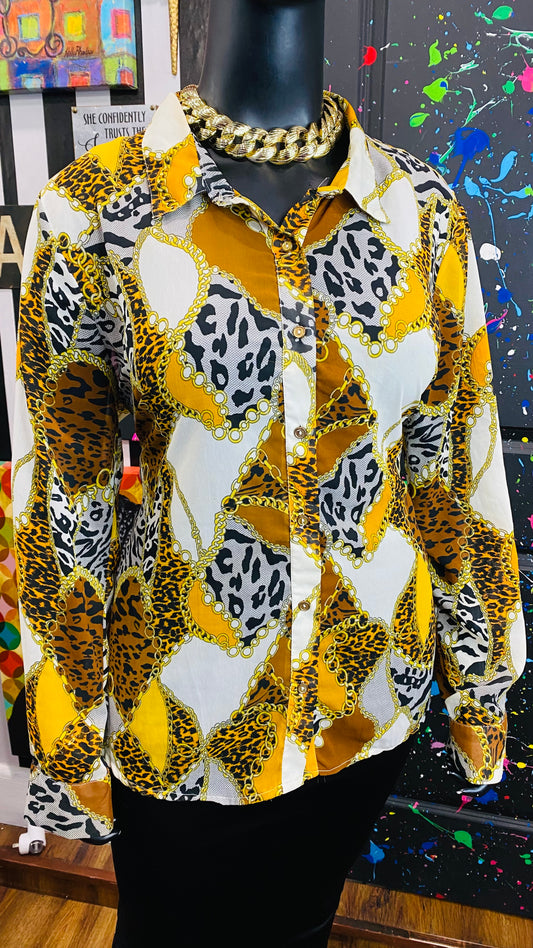 Mix Print Semi Sheer Blouse (18)