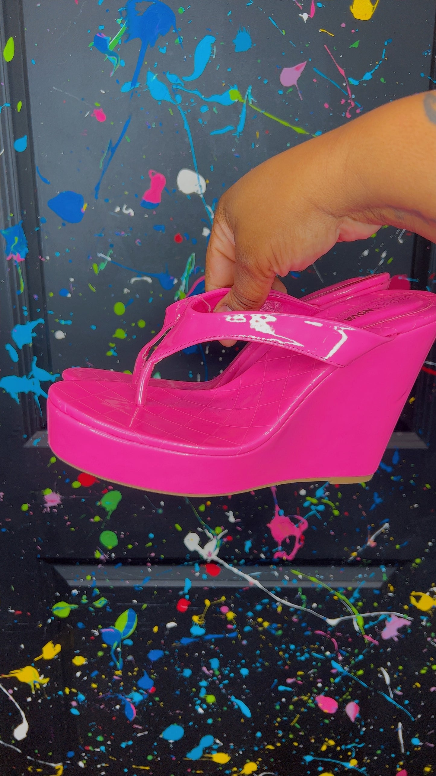 Pink Never Worn Thong Platforms (11)