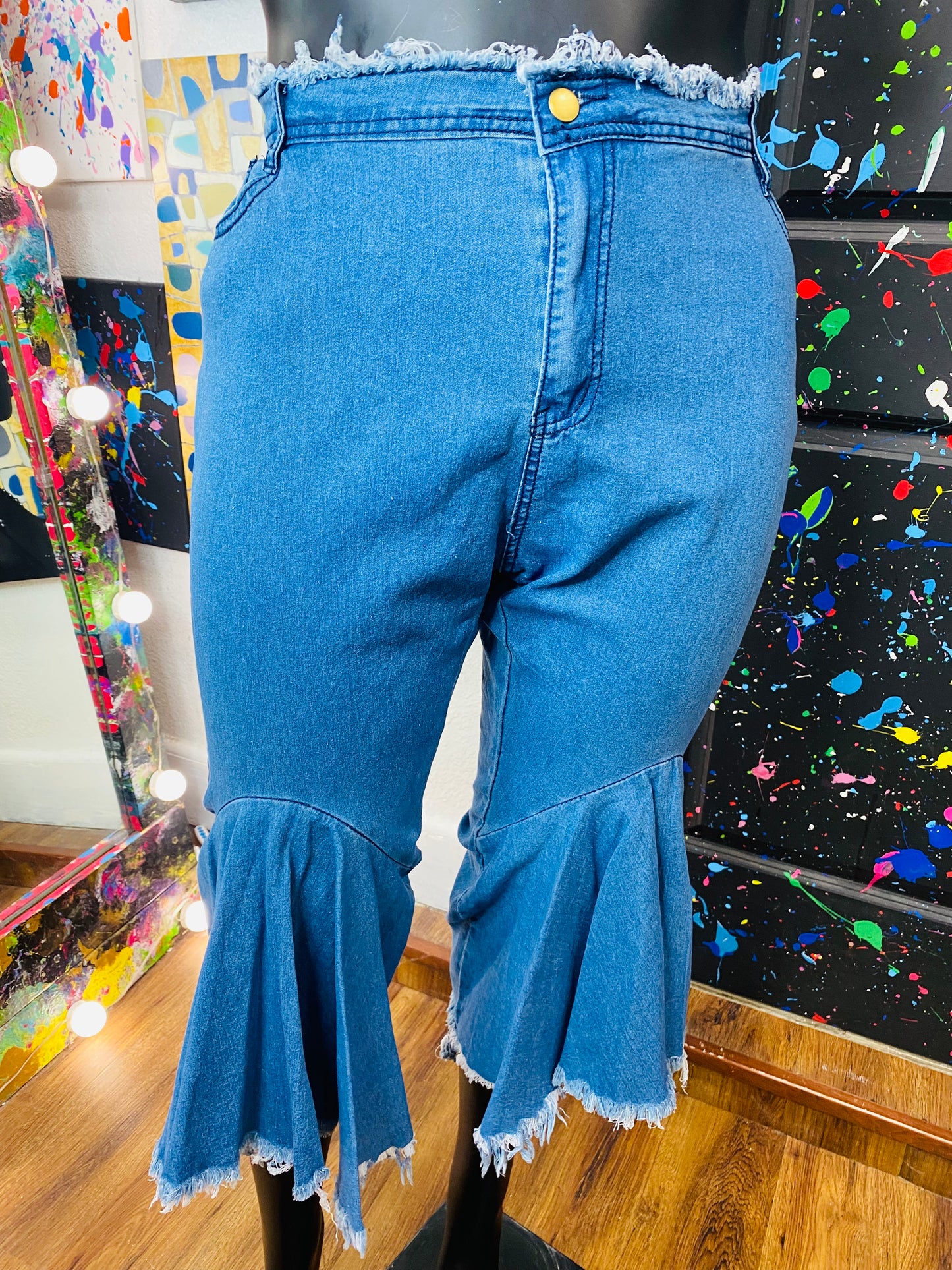 Vintage Denim Flair leg Culottes