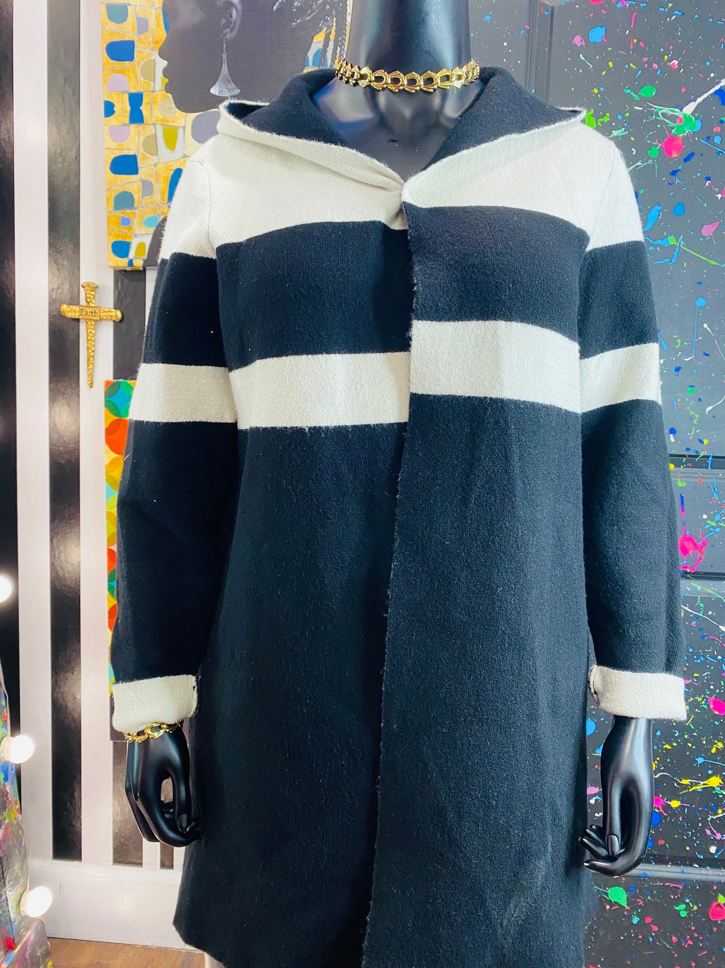 B&W Sweater/Blazer