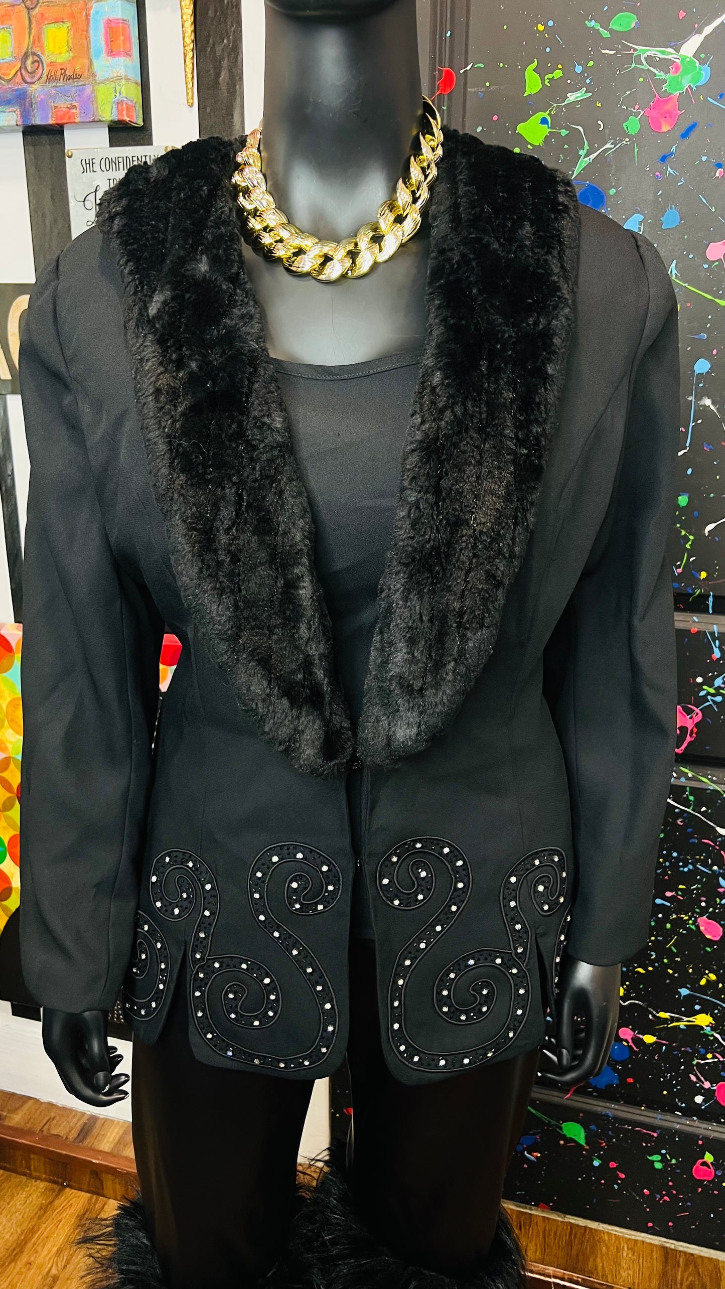 Vintage Unique Statement Blazer (20)